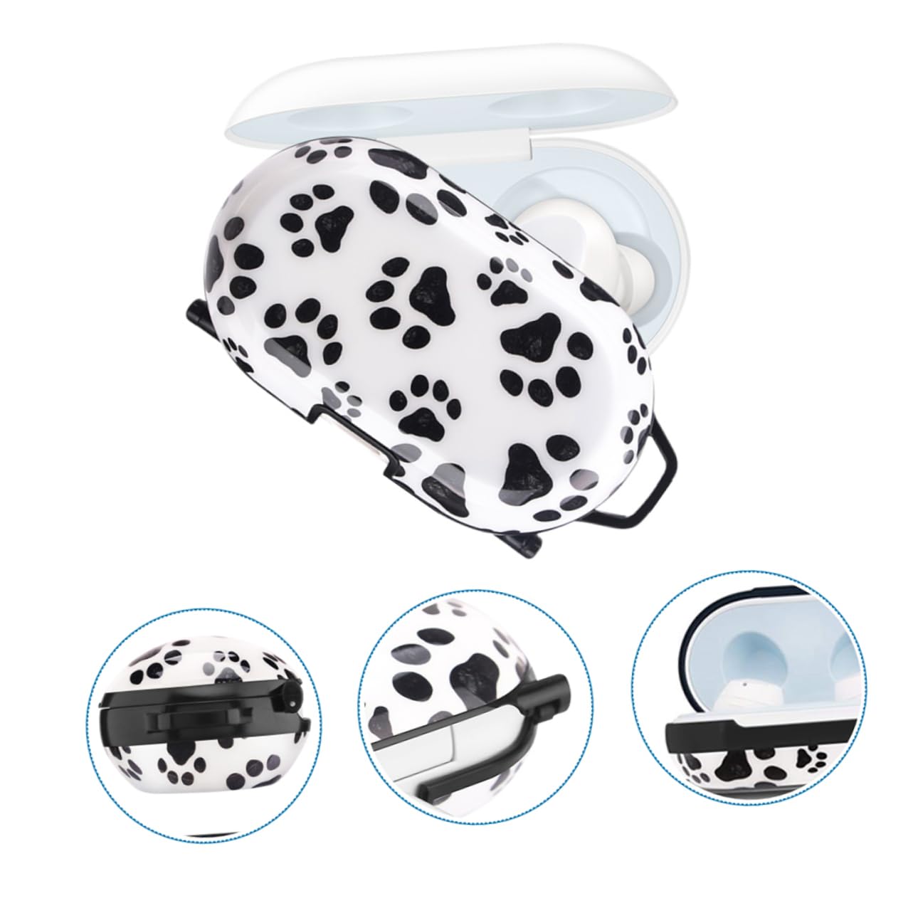 Angoily 2 Pack White Glossy Headphone Case - Protective Storage for Earbuds, AirPods, Wireless Headphones | Perfect for Travel, Gym & Daily Use