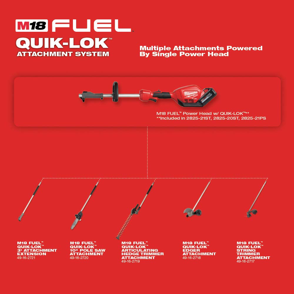 Milwaukee Clipper Attachment - Cordless Battery Powered 60.5 Inch Trimming Tool for Landscaping & Gardening | Perfect for Hedge Trimming, Lawn Edging & Yard Maintenance