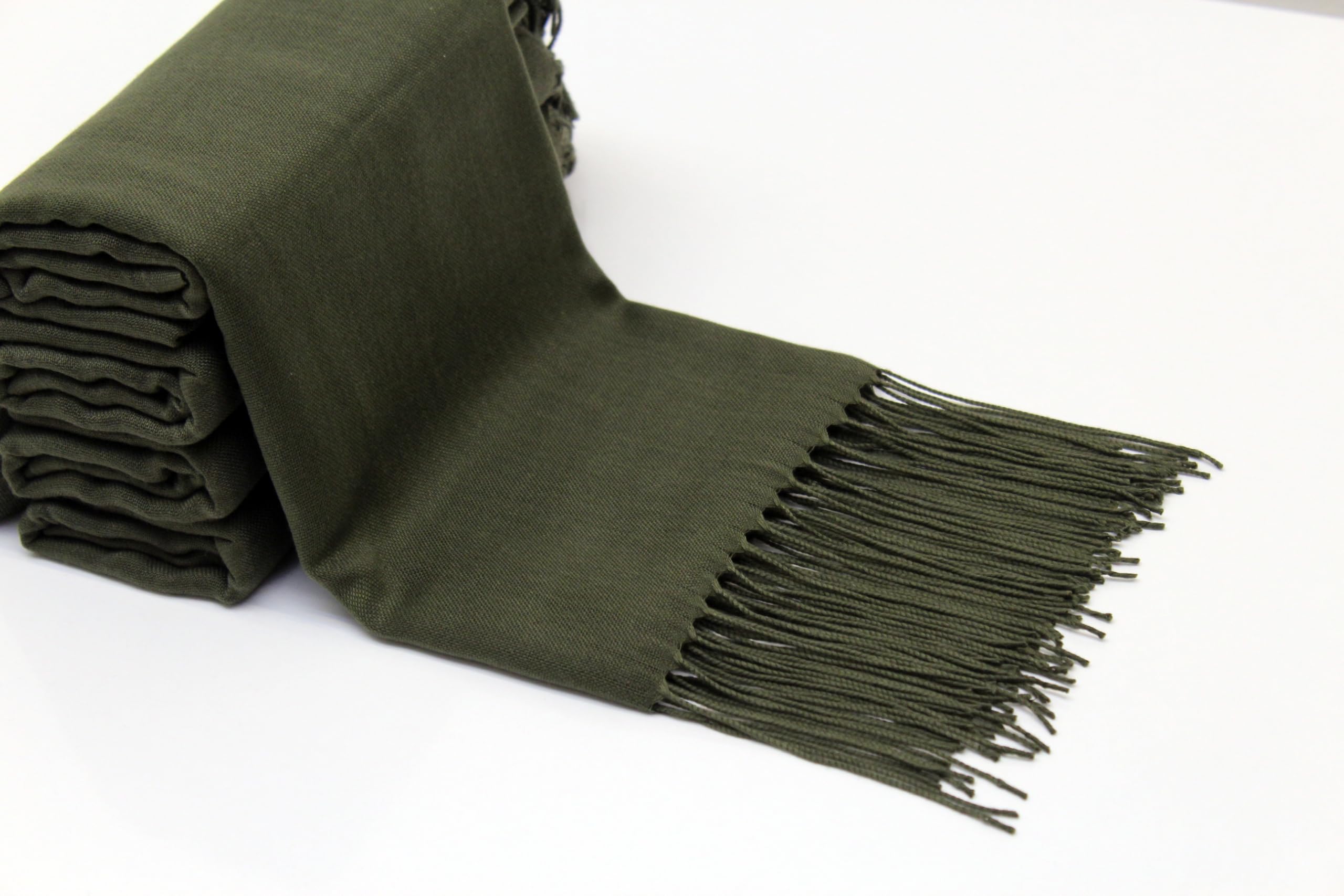 25 Pcs Soft Pashmina Shawl for Women - Personalized Elegant Scarf, Evening Dress Wrap, Wedding Guest Favors, Bridal Shawl & Bridesmaid Gift (Army Green) - Perfect for Weddings, Parties & Special Occasions