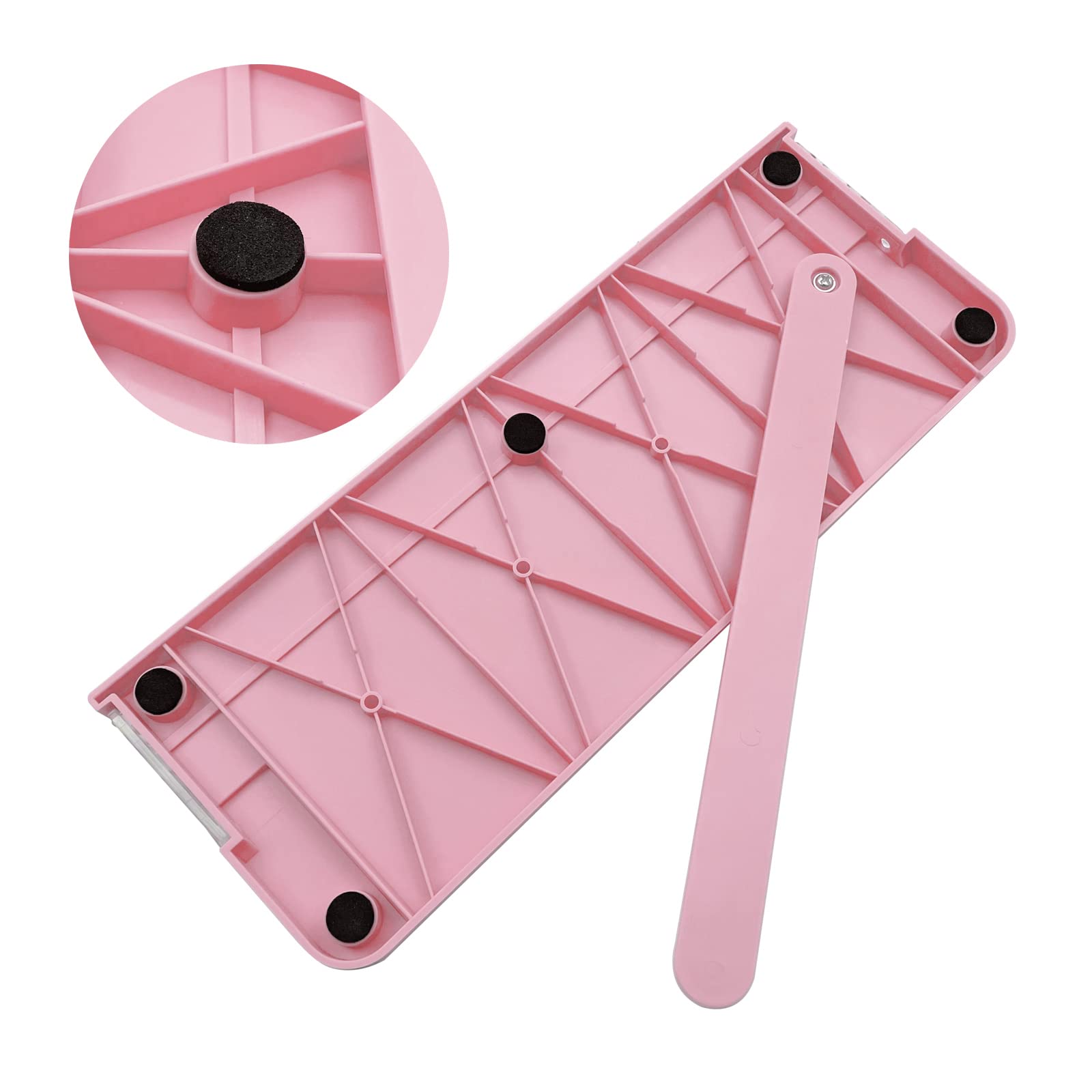 Portable A4 Paper Cutter with Safety Guard & Side Ruler - Straight Edge Trimmer for Scrapbooking, Craft Paper, Photos, Labels, Cardstock (Pink) | Perfect for Office, School, and DIY Projects