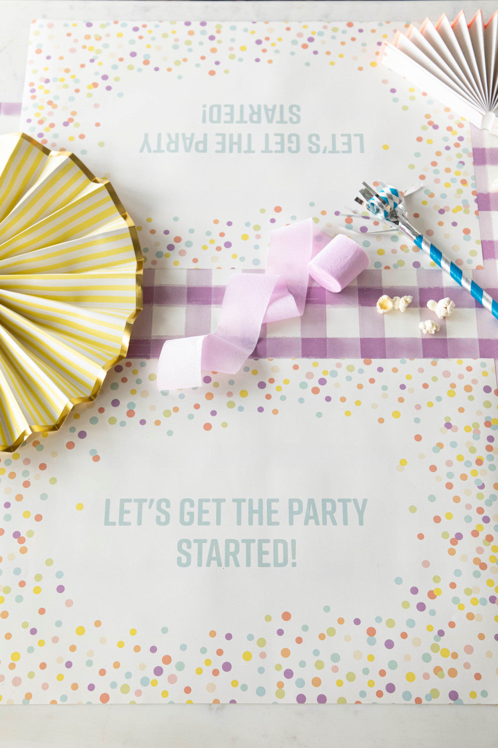 Personalized Confetti Sprinkles Placemat for Kids Birthday Party - Custom Name Table Mat for Dining, Celebrations & Photo Backdrops