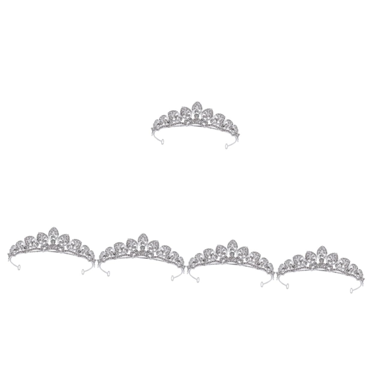 Minkissy 2PCS Diamond Tiara Rhinestone Headpiece for Women - Sparkling Wedding Hair Accessories, Bride Crown Headband for Bridal Party, Prom, Pageant & Special Occasions