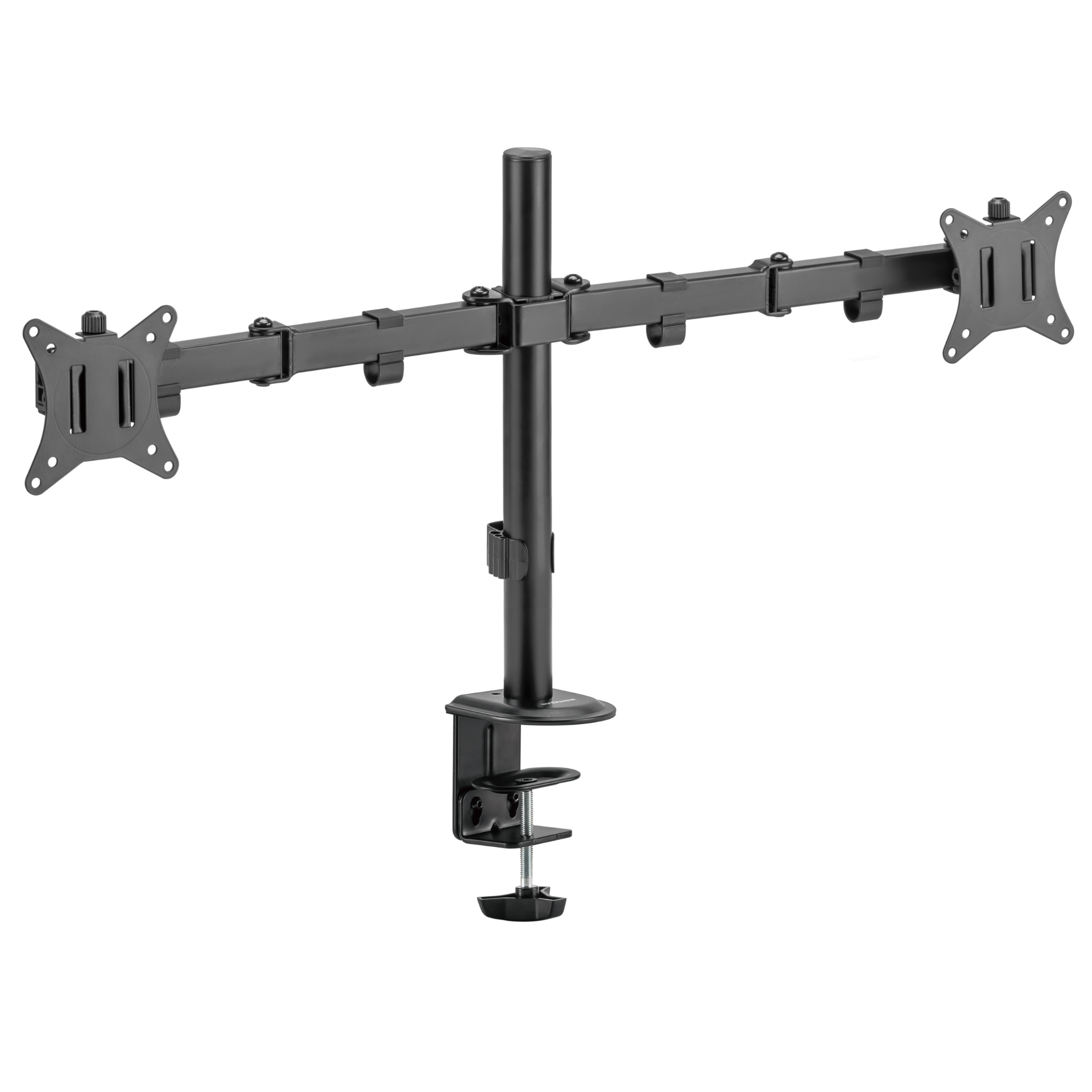 Outshine Dual Monitor Stand for Gaming - Adjustable VESA Mount for 13-32 inch Screens - Perfect for Home Office, Streaming & Esports Setup