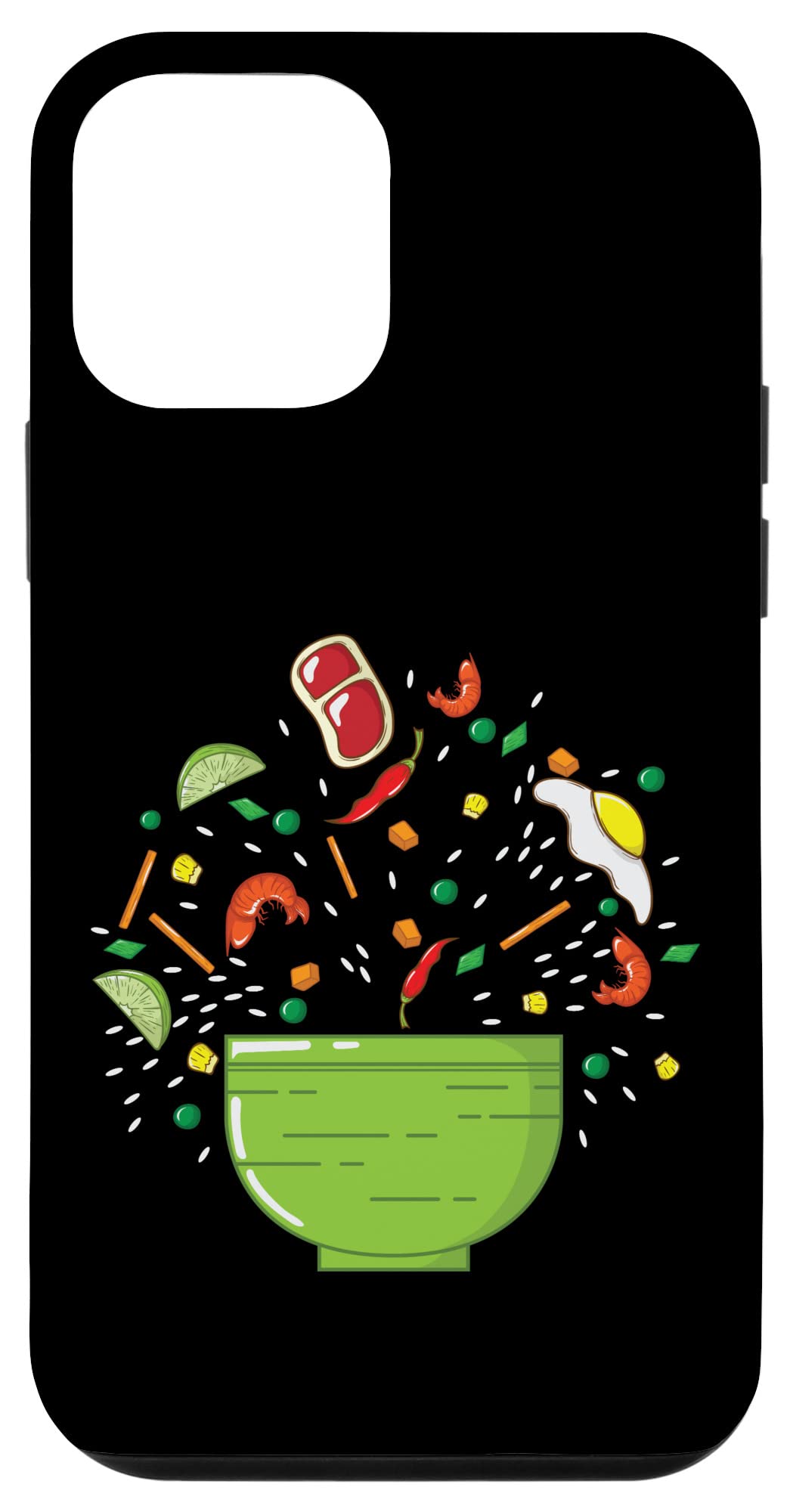 iPhone 12 Mini Case - Asian Food Themed Punch Bowl Design | Durable Protective Cover for iPhone 12 Mini | Perfect for Food Lovers, Kitchen Enthusiasts & Cultural Events