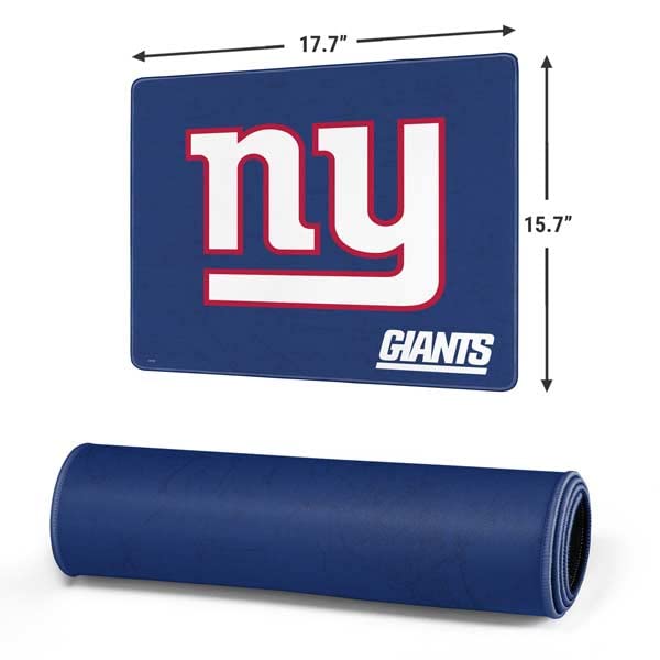 Skinit Medium Gaming Mouse Pad - Officially Licensed NFL New York Giants Distressed Design with Stitched Edges | Waterproof & Non-Slip Rubber Base | Perfect Desk Mat for Keyboard & Mouse | Ideal for Gaming, Office Work & Home Use