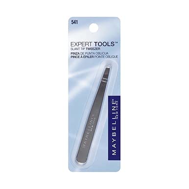 Maybelline Slant Tip Tweezers - 3 Pack for Precise Eyebrow Shaping & Hair Removal | Perfect for Grooming, Makeup, and Travel