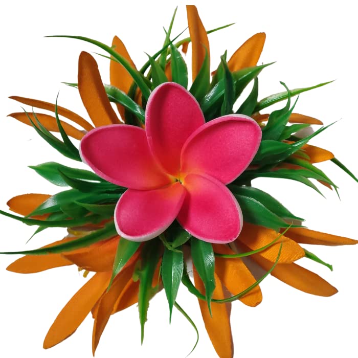 Artificial Plumeria Flower Hair Clip for Women - Large Tropical Hair Accessories for Beach, Luau, Bridal & Boho Styles - Hawaiian Floral Hair Clips by Aviella Aloha - Perfect for Weddings, Vacations & Summer Parties