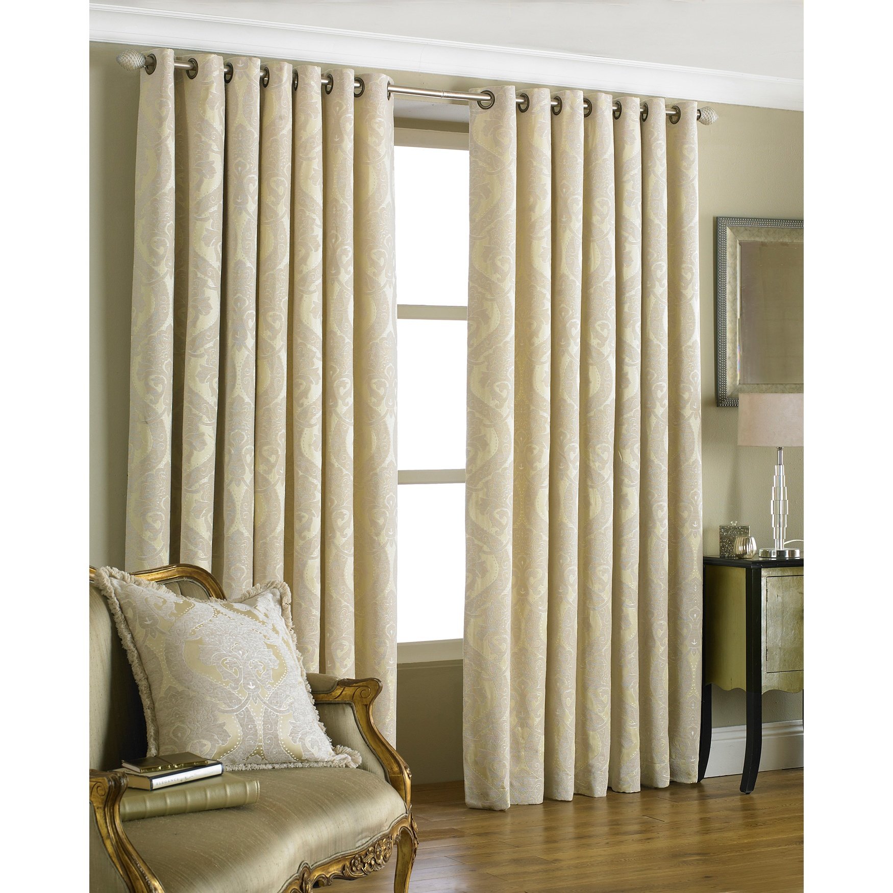 Renaissance Ringtop Curtains 66x90 Inches - Turquoise Blue Window Drapes for Living Room & Bedroom - Light Filtering & Privacy Sheer Panels