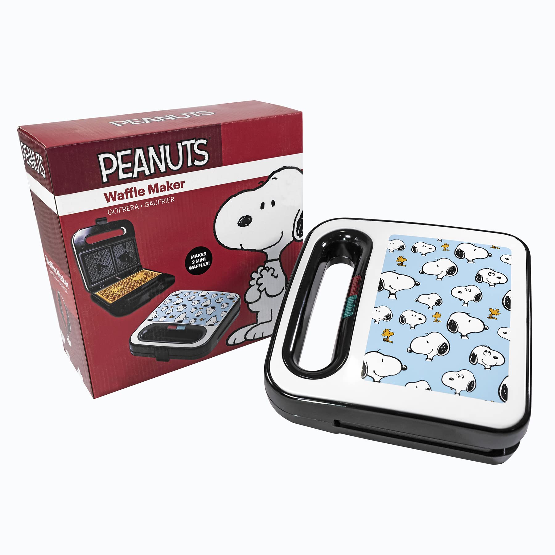 Peanuts Waffle Maker by Uncanny Brands - Create Snoopy & Woodstock Shaped Waffles - Non-Stick Electric Kitchen Appliance for Breakfast, Kids Parties & Themed Events