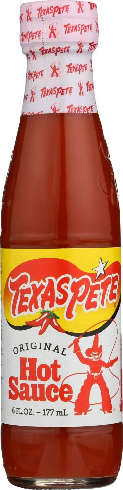 Texas Pete Hot Sauce - 6 oz Bottle | Spicy & Flavorful Hot Sauce for Wings, Tacos, Burgers & More | Perfect for Grilling, BBQ & Cooking