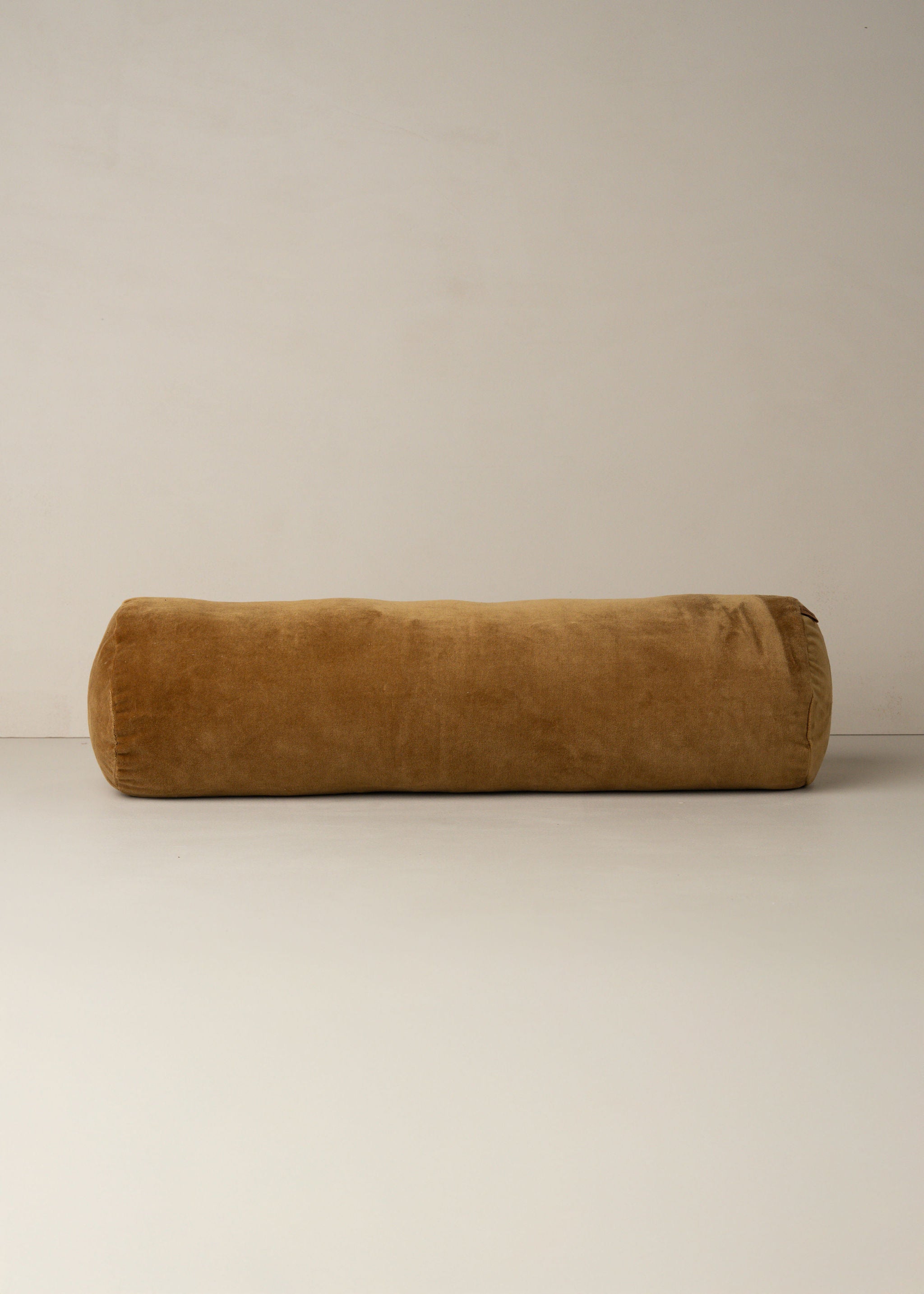 Luxury Velvet Structured Bolster Pillow - Nutmeg Brown | Home Decor, Sofa & Bed Accent for Living Room, Bedroom, Nursery