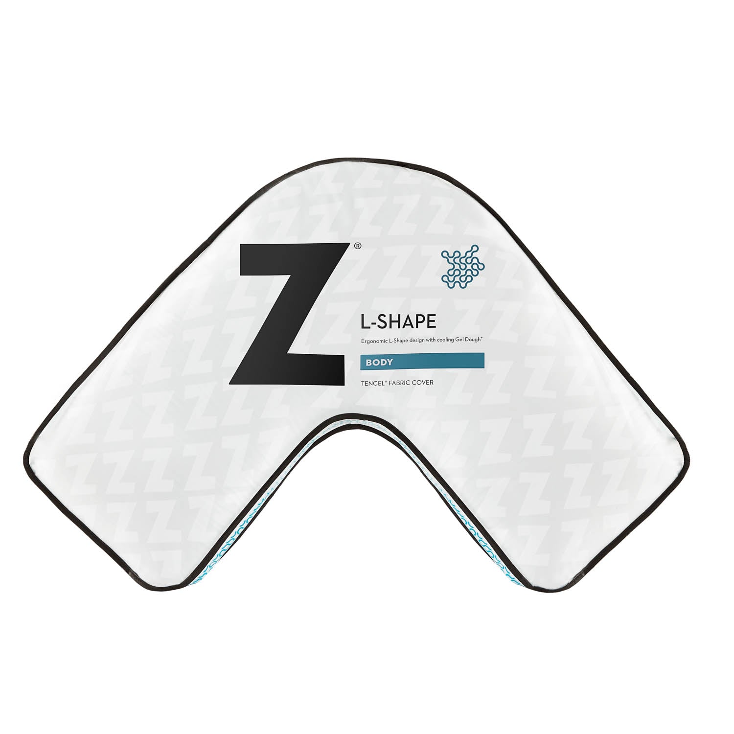 Malouf L-Shaped Gel Memory Foam Pillow for Neck and Back Support - Perfect for Side Sleepers, Travel & Office Use