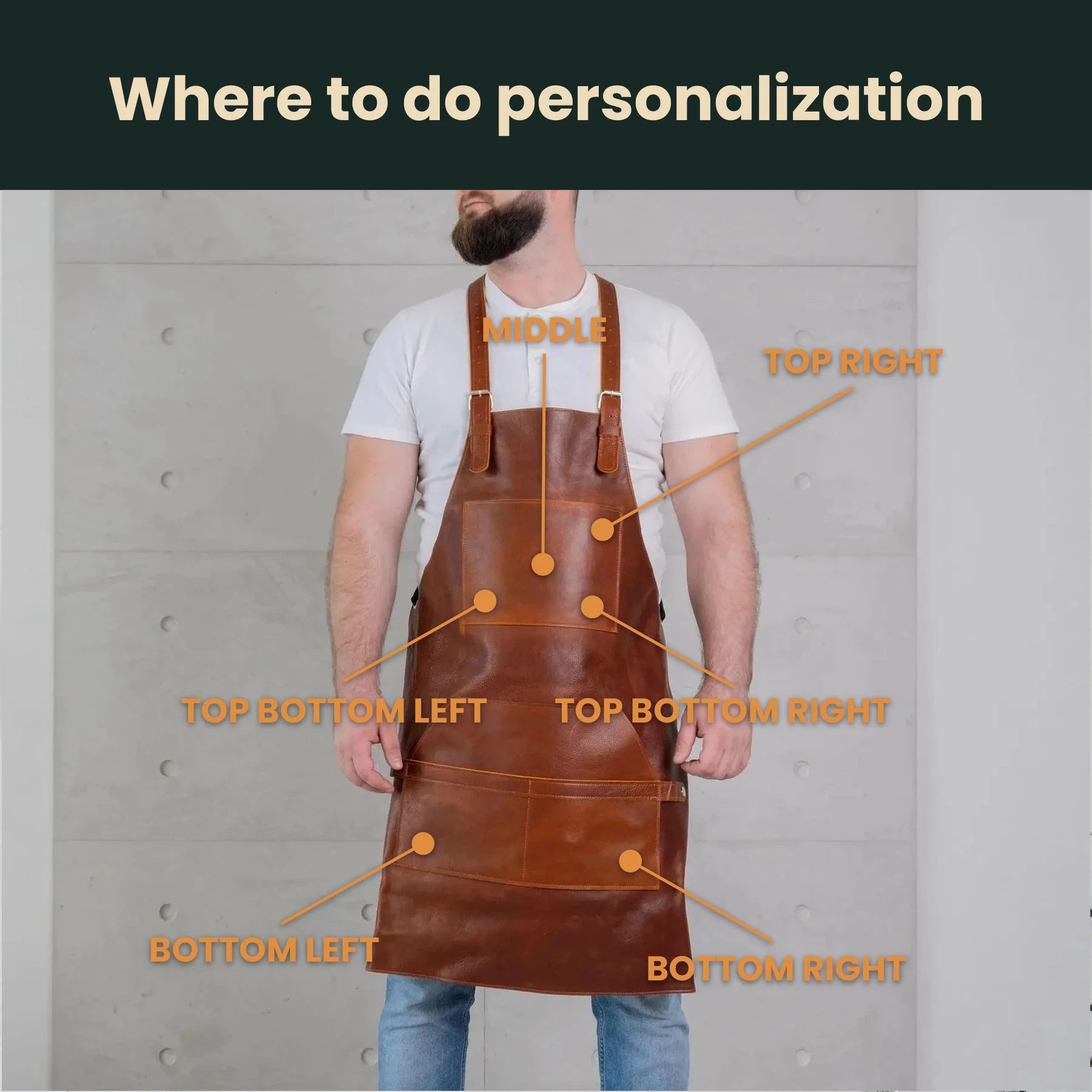 Premium Leather Apron for Men - Heavy Duty BBQ, Grilling & Cooking - Durable & Stylish Workwear for Chefs, Butchers & Craftsmen