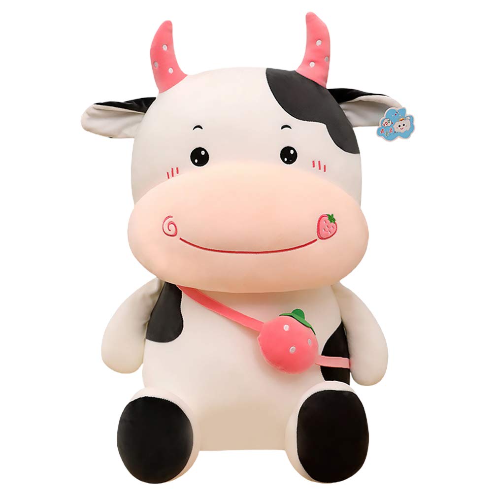 PRETYZOOM Soft Plush Cow Toy - Chinese Zodiac Ox Stuffed Animal, Cuddly Cattle Plush Doll, Feng Shui Home Decor & Lucky Mascot for 2021 New Year Gifts | Perfect for Nursery Decor, Birthday Presents, and Feng Shui Blessings