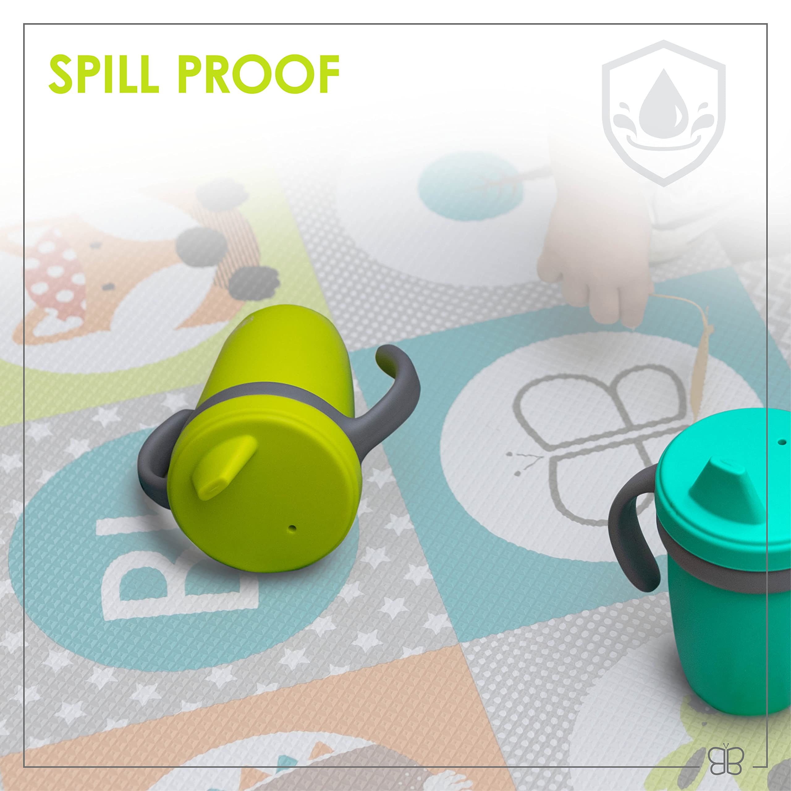 BBLÜV – 4-in-1 Spill-Proof Transition Sippy Cup for Toddlers | Durable Food-Grade Silicone Baby Cup | 240ml Aqua | Perfect for Daycare, Travel & Learning to Drink Independently