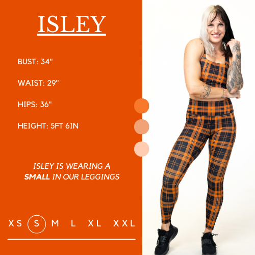 Stylish Pumpkin Patch Plaid Leggings for Women - Fall Fashion Stretch Comfort Pants for Autumn Outfits, Halloween, Thanksgiving & Cozy Seasonal Wear