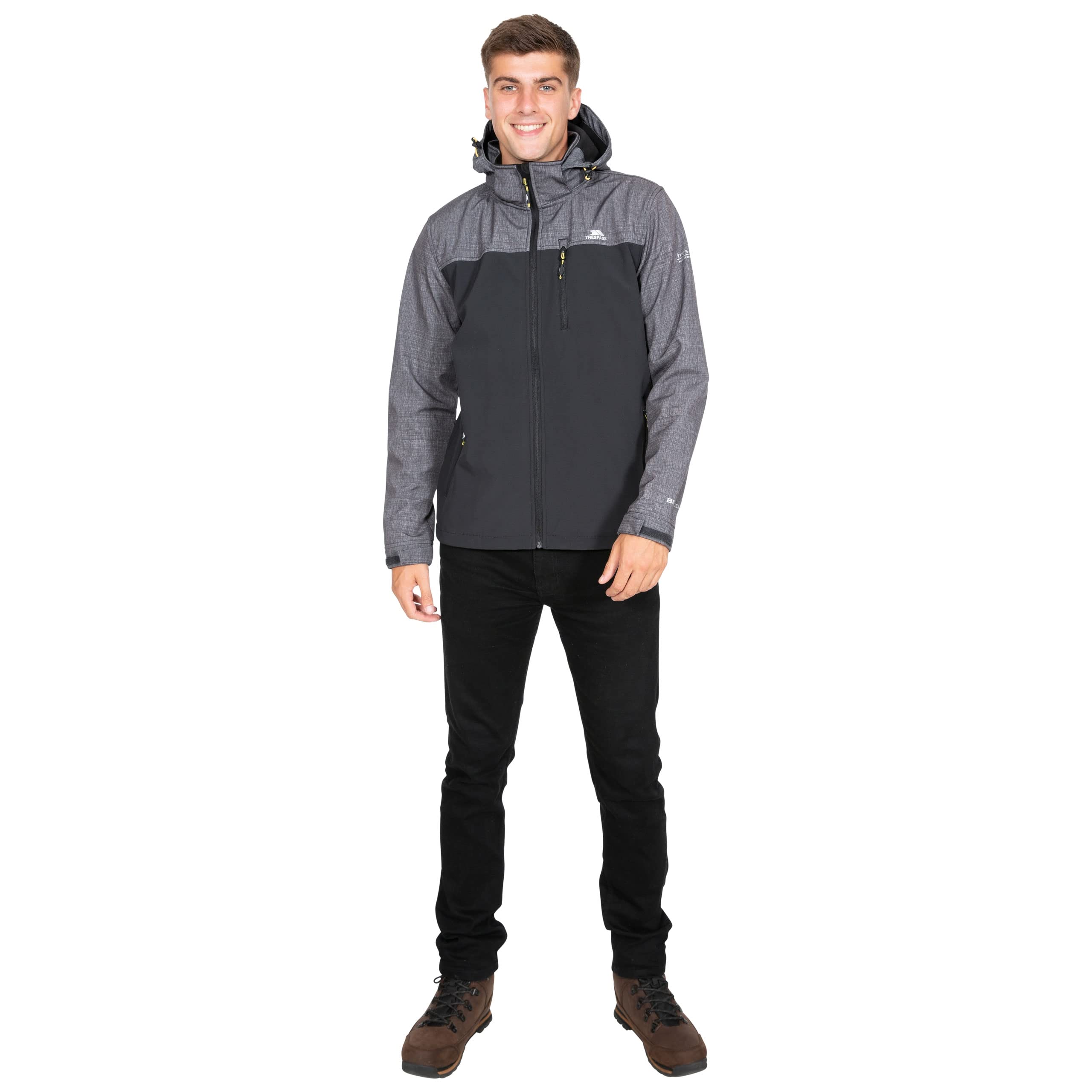 Men's Abbott Softshell Jacket - Lightweight Waterproof Windbreaker for Outdoor Hiking, Camping & Travel - Cold Weather Wind Resistant Jacket with Fleece Lining