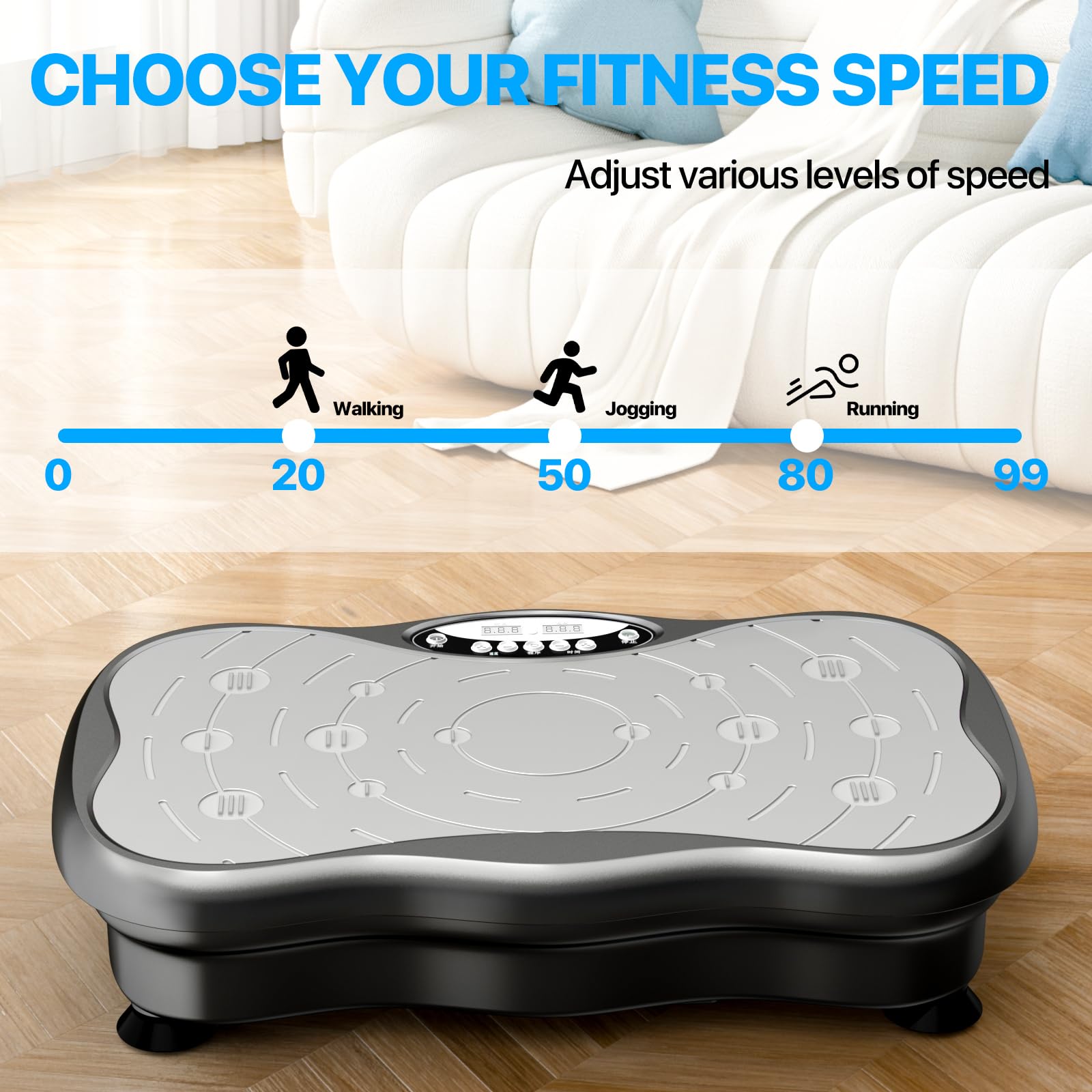 Vibration Plate Exercise Machine for Lymphatic Drainage & Weight Loss - Whole Body Vibration Platform for Home Gym & Fitness Training - Fat Burner Workout Equipment for Women & Men - Perfect for Home Use, Physical Therapy & Muscle Recovery