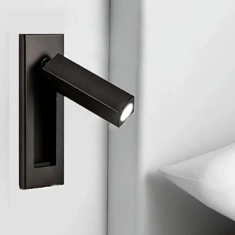 Rectangular Warm White Black Spotlight for Bedroom - Dimmable LED Wall Light for Living Room, Hallway & Home Decor