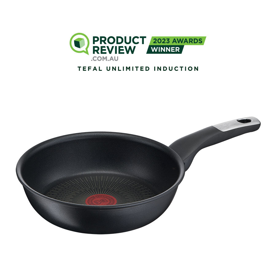 Tefal Unlimited Non-Stick Induction Frying Pan 22cm - Premium Cookware for Healthy Cooking | Perfect for Sautéing, Frying & Stir-Frying on Induction Cooktops
