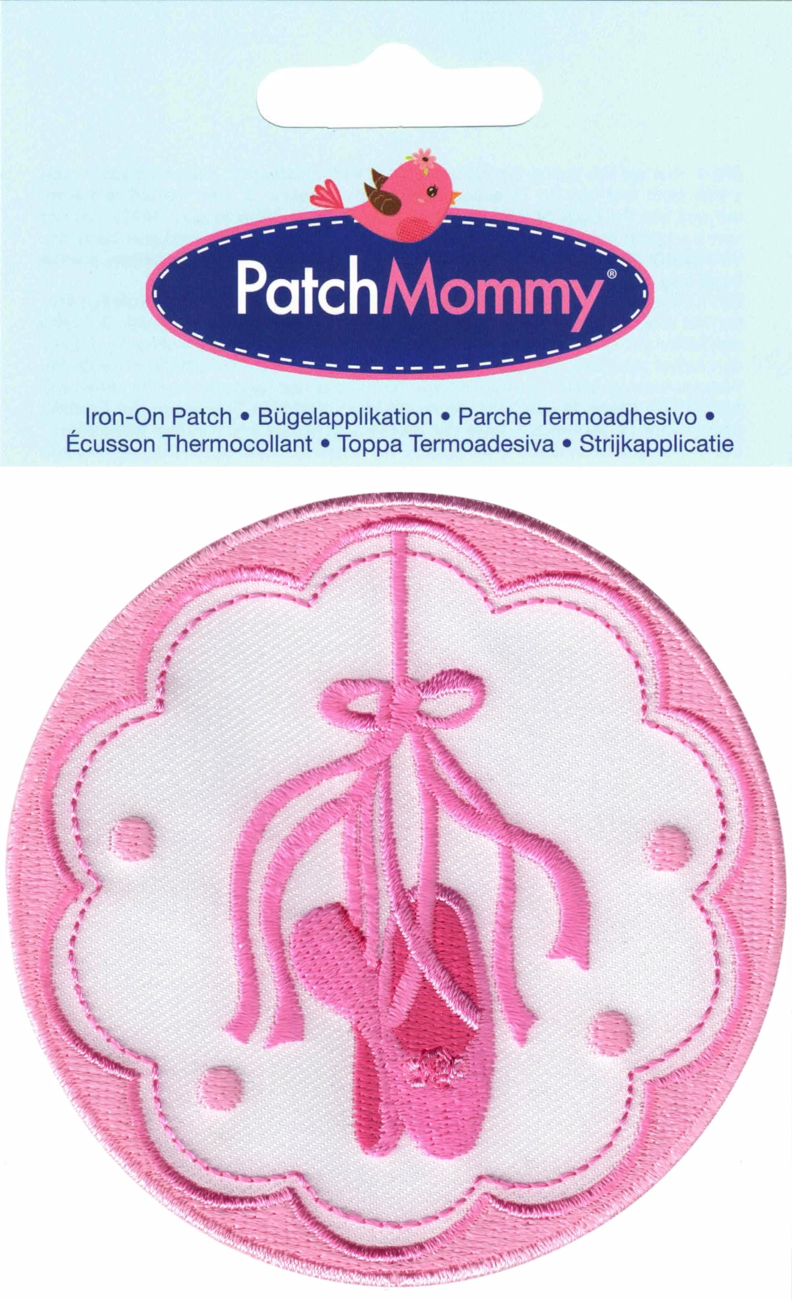 Iron On & Sew On Ballet Shoe Applique Patches for Kids - Adhesive & Stitchable Dance Shoe Decorations - Perfect for Tutus, Dance Costumes & DIY Craft Projects
