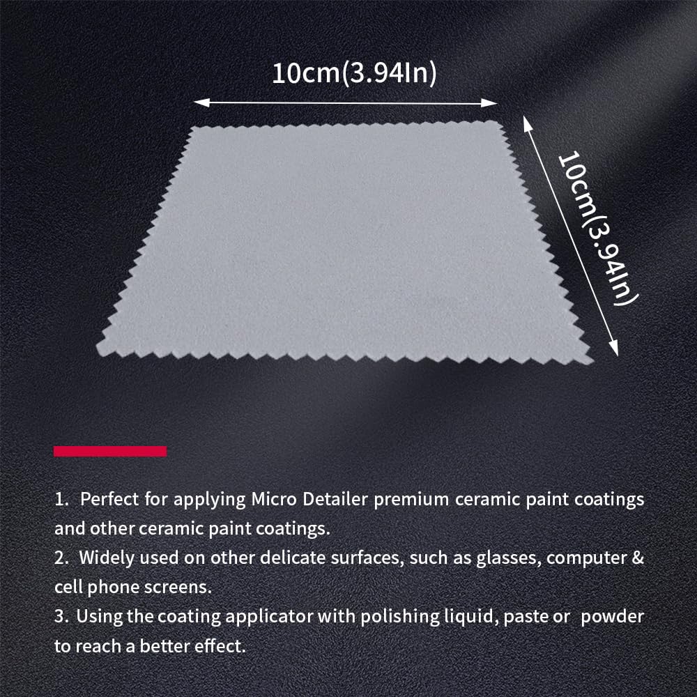 Premium Microfiber Suede Cloth for Ceramic Coating - 24pcs Ultra Soft Car Detailing Towels for Waxing, Polishing & Paint Protection - Ideal for Auto Shine, Ceramic Coating Application & Professional Detailing