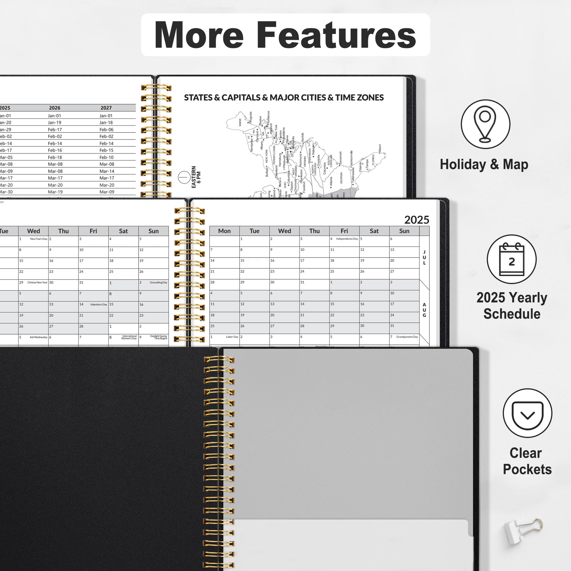 **SUNEE 2025 Weekly & Monthly Planner - Jan 2025 to Dec 2025, 8.5