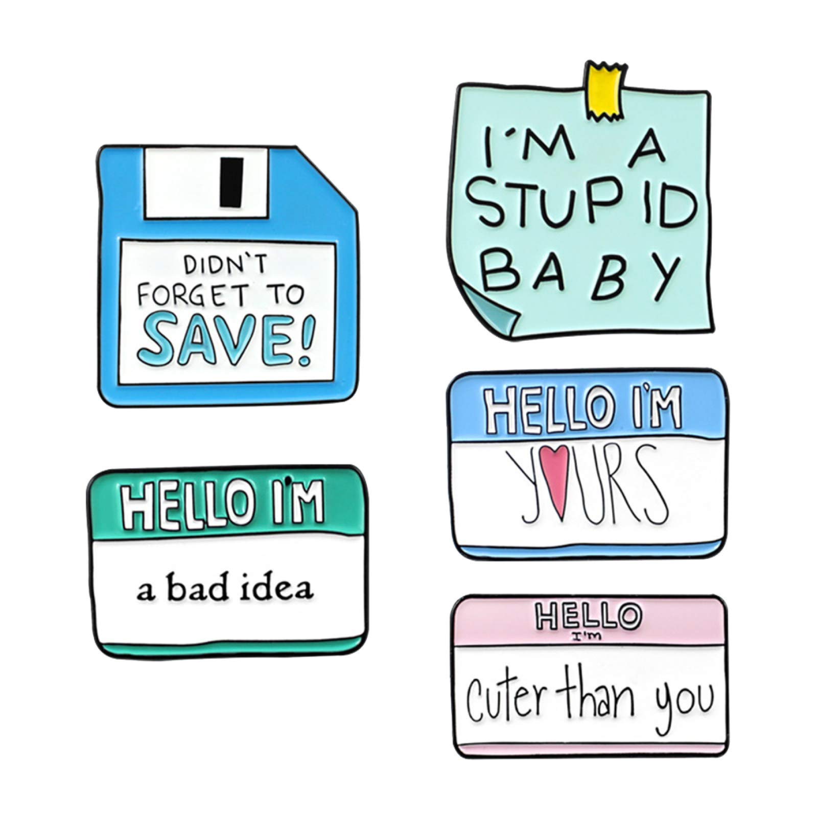 Funny Enamel Brooch Pin for Girls - Cute Dialogue Message Jewelry Accessory for Denim Jackets, Christmas, New Year & Birthday Parties - Novelty Gift Idea for Teens & Women