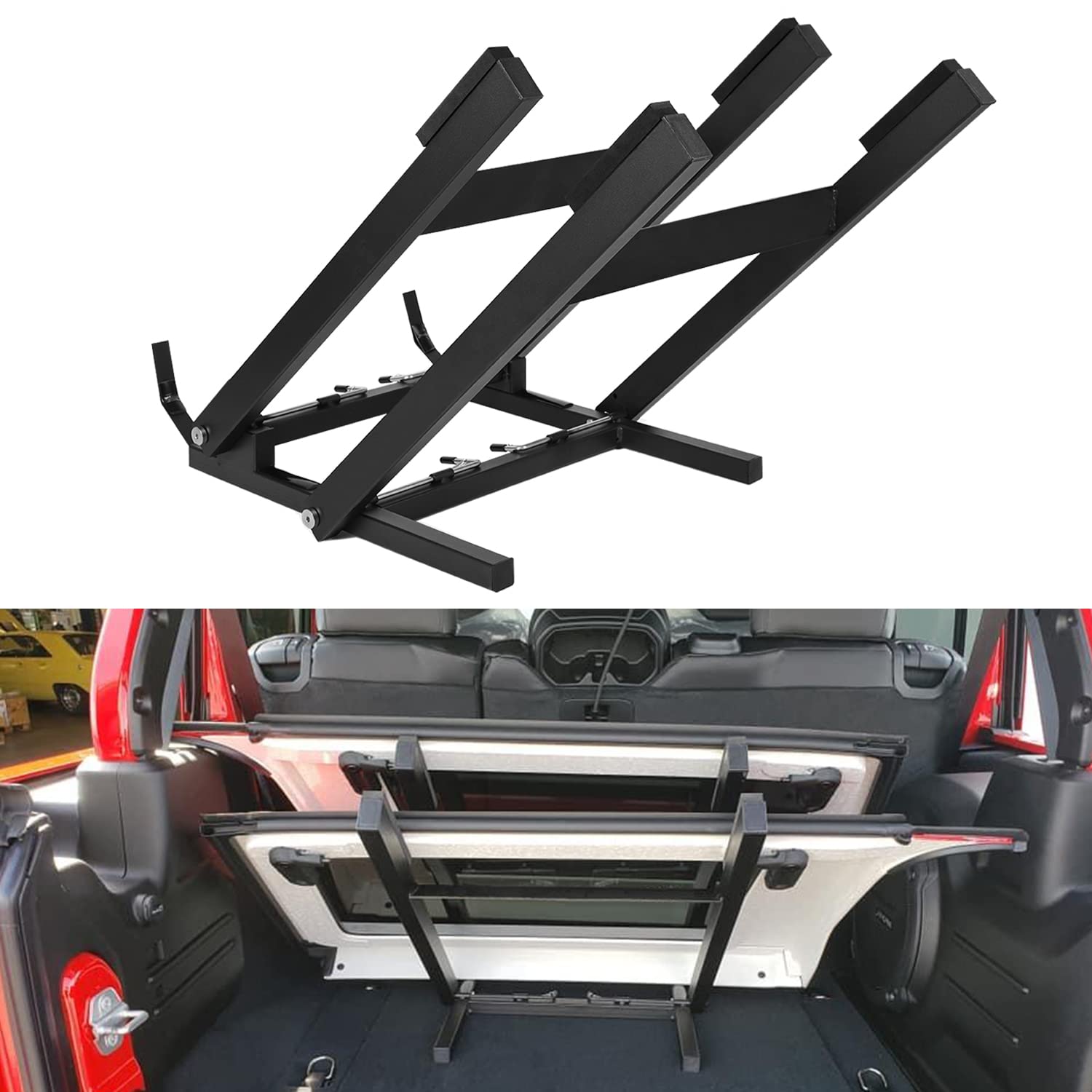 Sunluway Freedom Hard Top Storage Rack - Compatible with 2007-2022 Jeep Wrangler JK JL & Gladiator JT, 2015-2018 Jeep Renegade - Heavy Duty Roof Rack for Jeep Accessories - Perfect for Garage Storage, Off-Road Adventures & Camping Gear Organization