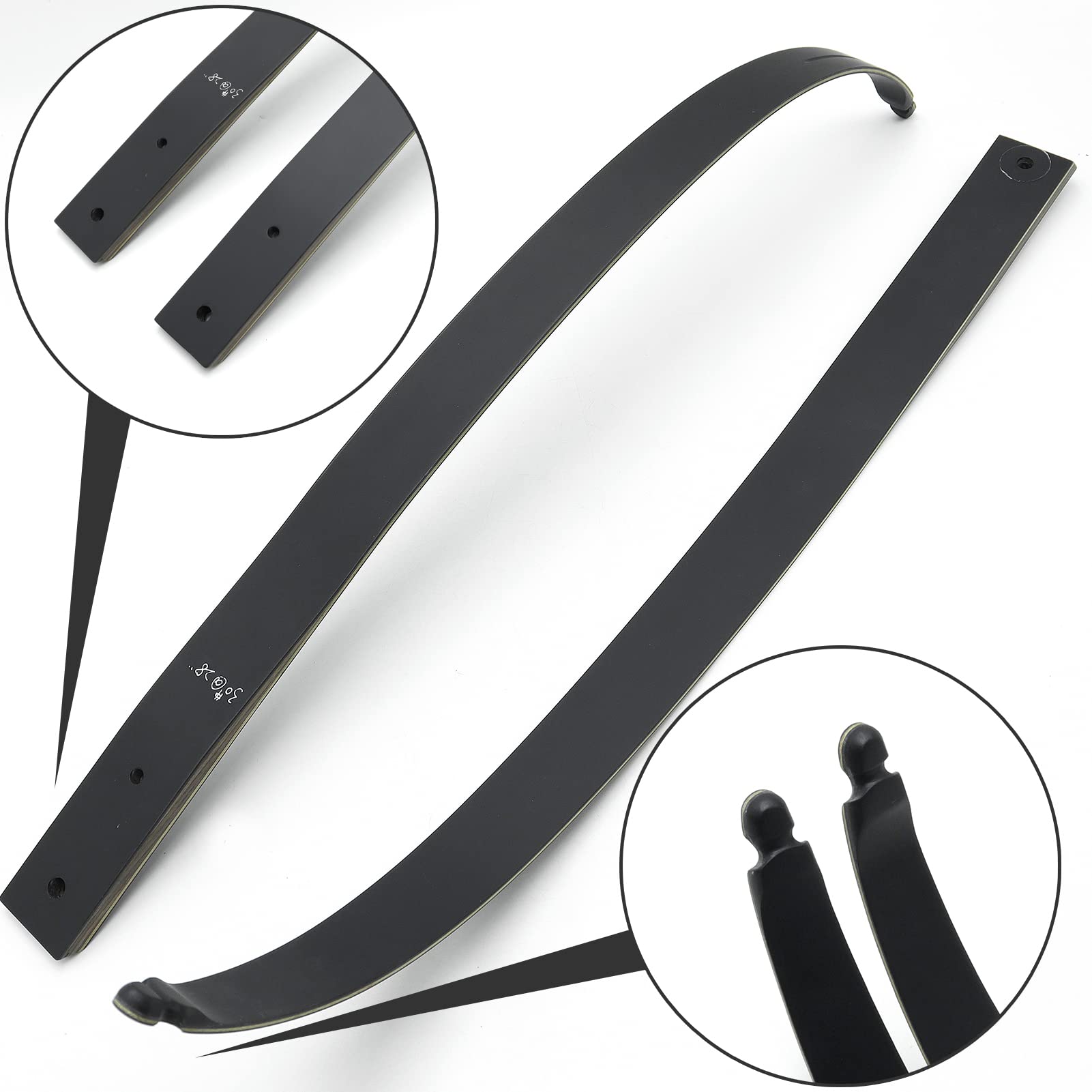 OBTOUTDOOR Black Hunter Takedown Recurve Bow Set for Adults - 60
