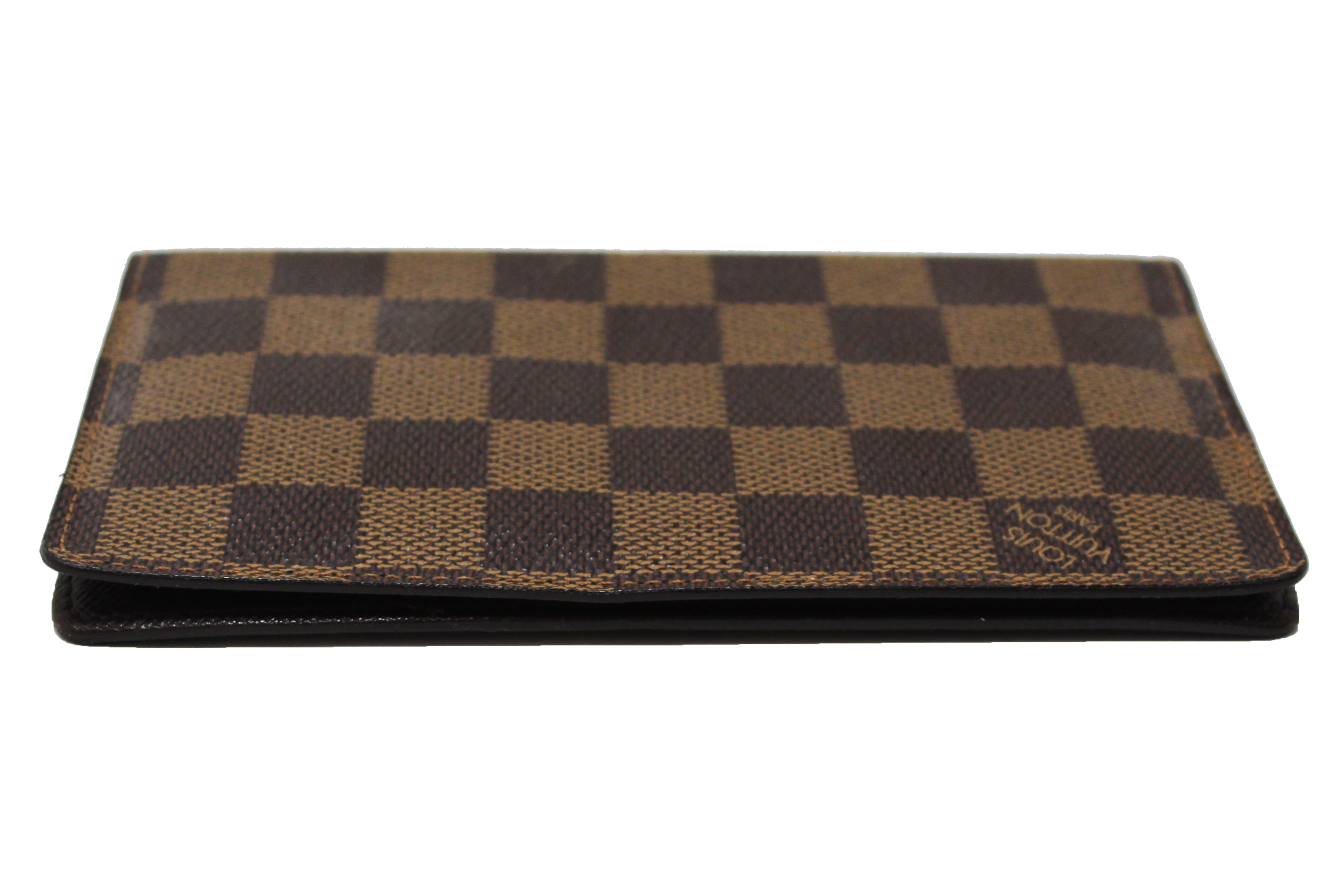 Authentic Louis Vuitton Damier Ebene Canvas Checkbook Wallet - Luxury Organizer for Credit Cards, Bills & Receipts - Perfect for Business Professionals & Travel