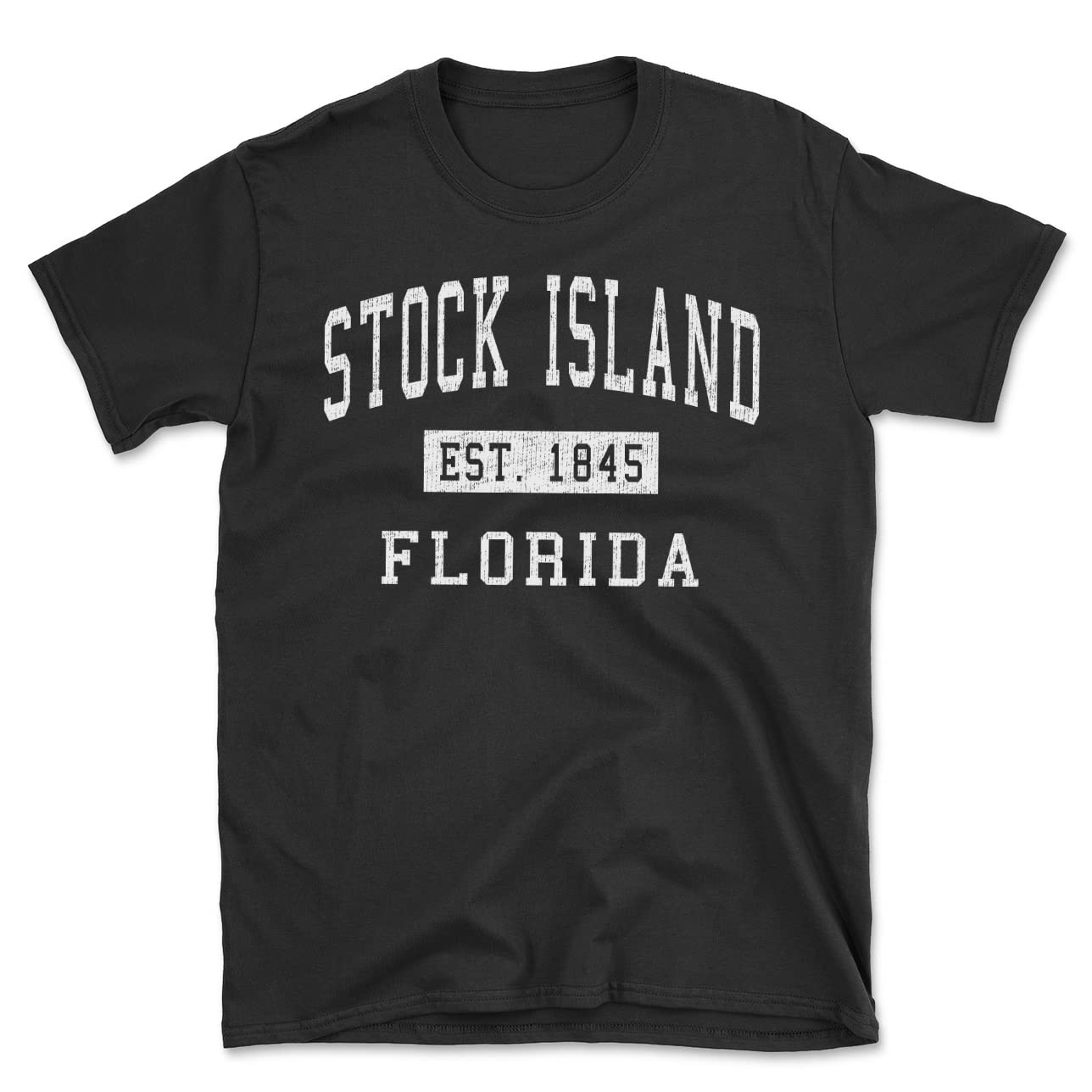 Stock Island Florida Classic Men's Cotton T-Shirt - Soft & Comfortable Vintage Style Tee for Casual Wear, Beach Outings & Everyday Comfort