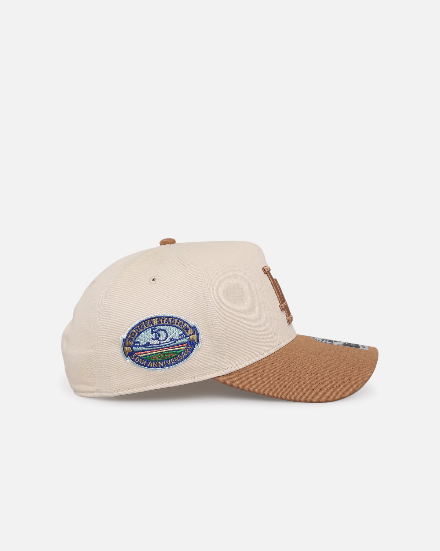 47 Brand Los Angeles Dodgers 'Two Tone Dodgers' 47 MVP DT Snapback Camel Hat - Adjustable Baseball Cap for Men & Women, Perfect for Sports Fans, Game Day, and Casual Wear