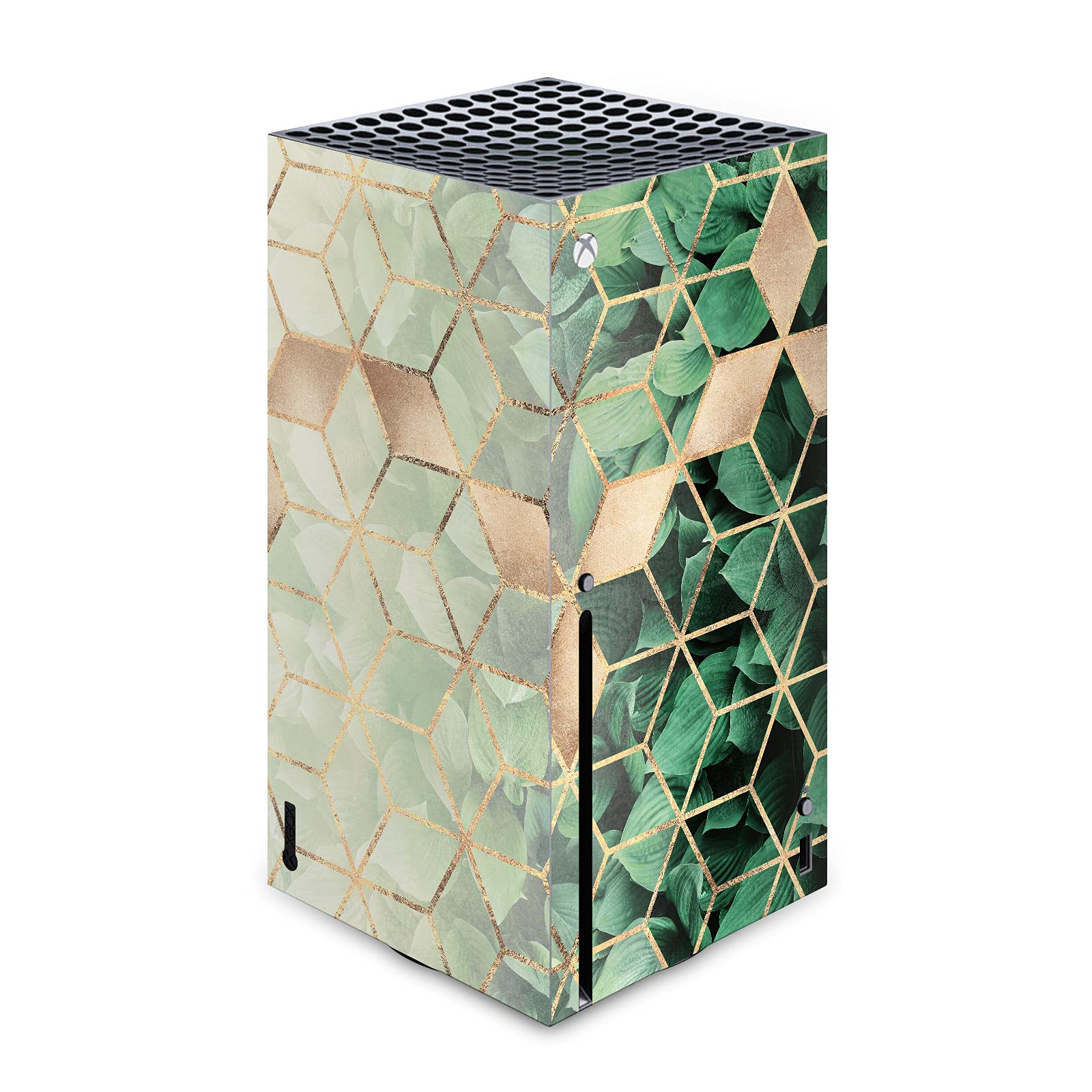Official Head Case Designs Elisabeth Fredriksson Leaves & Dice Art Vinyl Skin Gaming Sticker Decal Cover Compatible with Xbox Series X Console - Protective Wrap for Gaming Setup & Console Customization