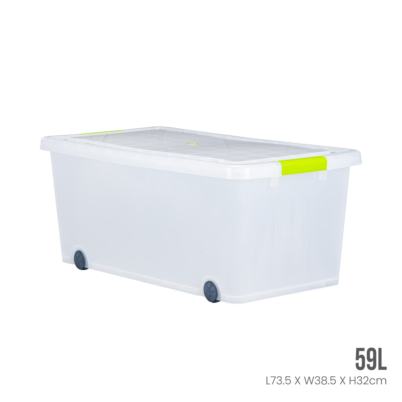 Durable Rolling Storage Box with Wheels - Large Capacity Organizer for Home, Office, or Garage (1090) - Perfect for Storing Clothes, Toys, and Seasonal Items