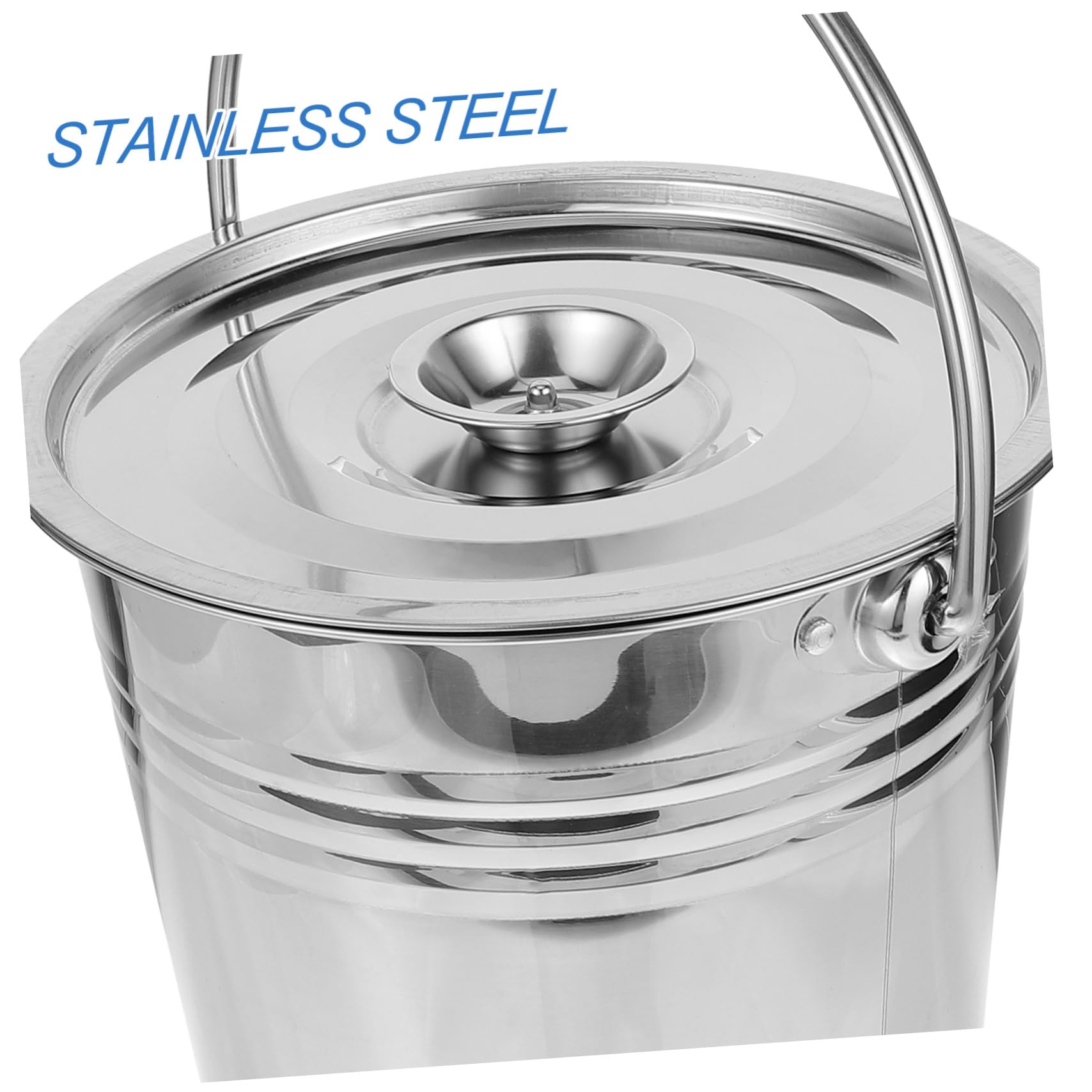Stainless Steel Outdoor Fireplace Coal Bucket & Garden Incinerator - Large Capacity Metal Storage Container for Indoor/Outdoor Use - Perfect for BBQ, Camping, and Fireplace Ash Storage