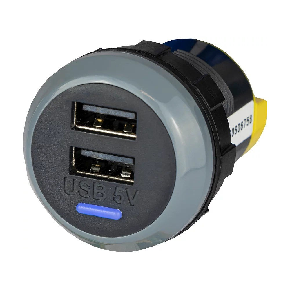 Alfatronix PV65R AA IP65 Waterproof Dual USB A Charger - Rear Fit for Marine, RV, and Outdoor Power Supply