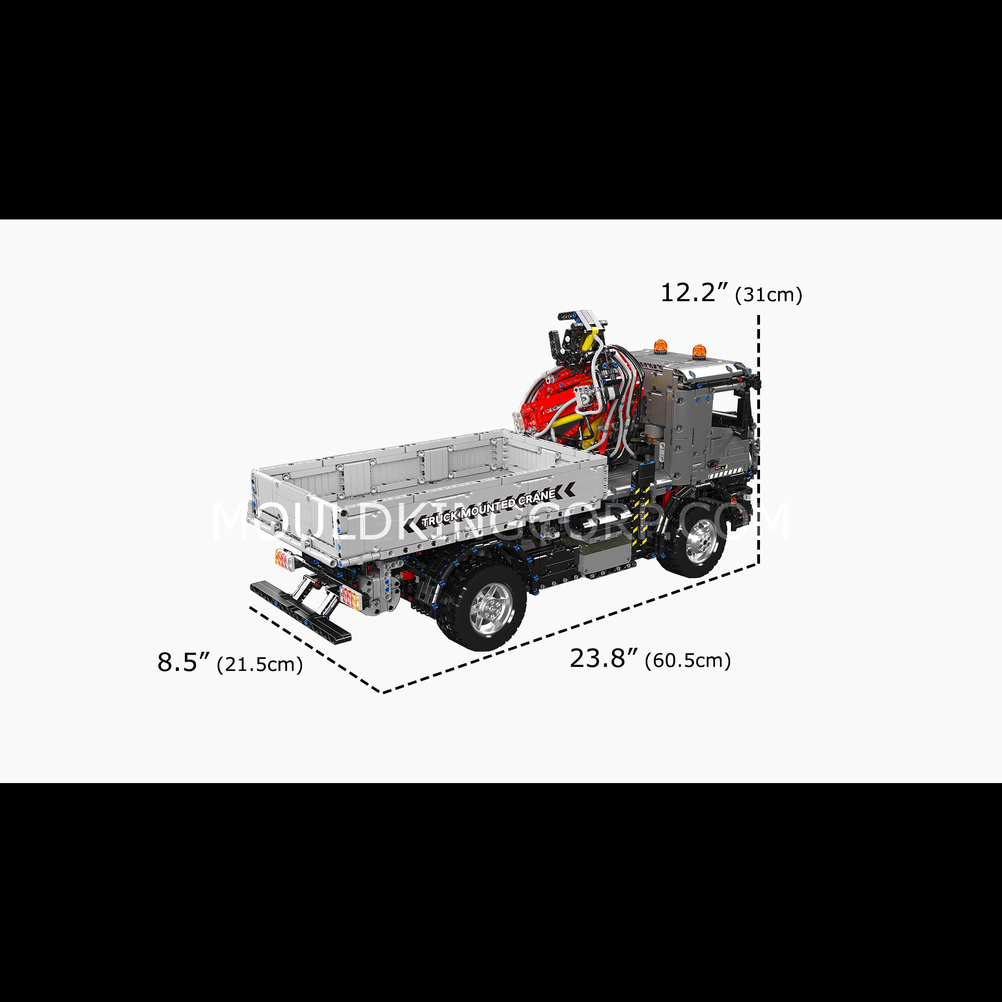 Mould King 19016 Remote Control Crane Truck Building Blocks Set - 3,757 Pieces STEM Toy for Kids & Adults | Construction Vehicle Model for Play, Display & Collector's Showcase