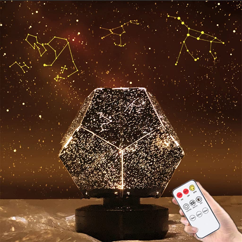 Starry Sky Projector Lamp - LED Night Light with Remote Control for Kids & Adults, Perfect for Bedroom, Nursery, Party Decor & Relaxation