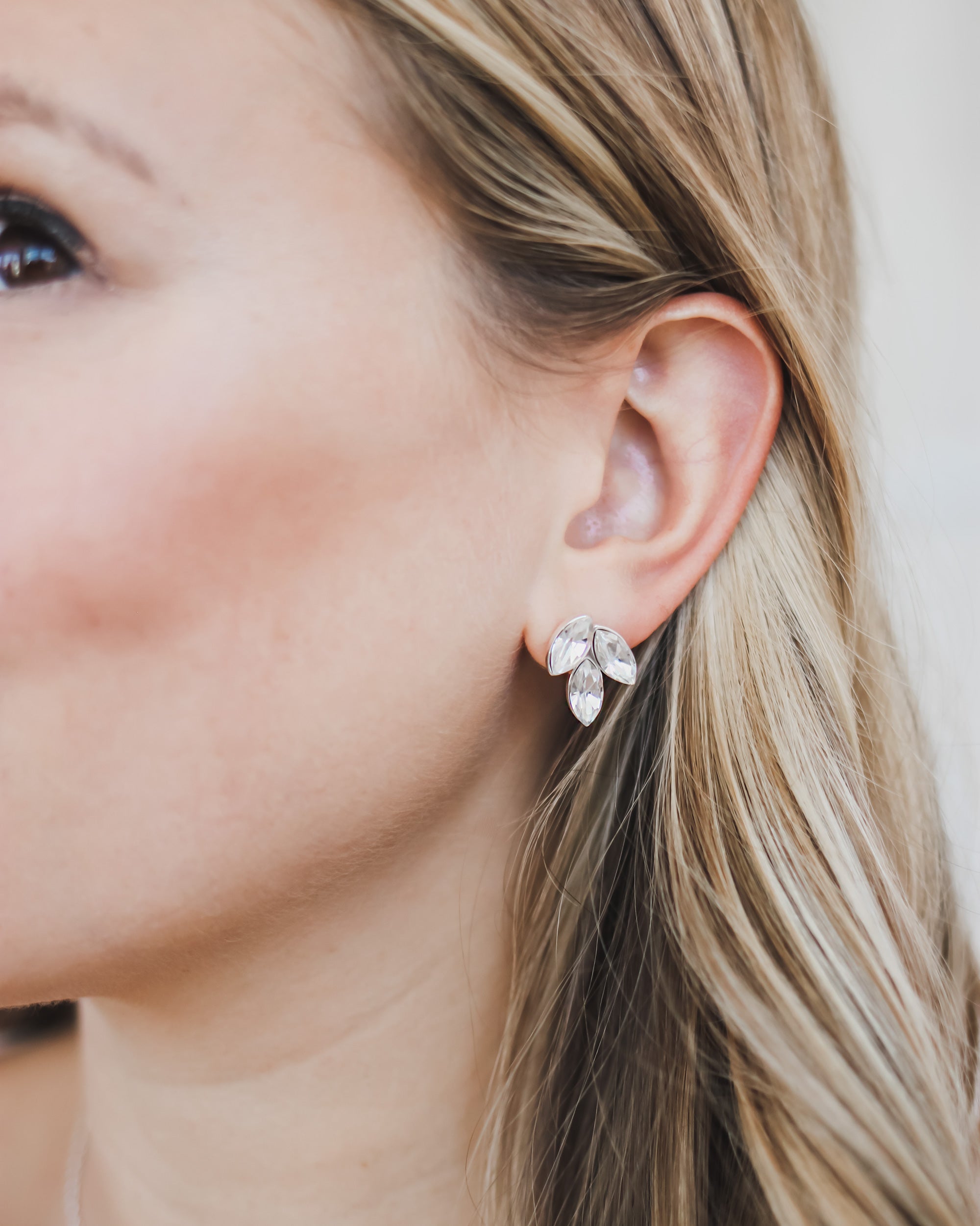 Maeve Floral Stud Earrings for Women - Dainty Rose Gold Flower Earrings - Hypoallergenic Fashion Jewelry for Everyday Wear, Date Night & Gift Giving