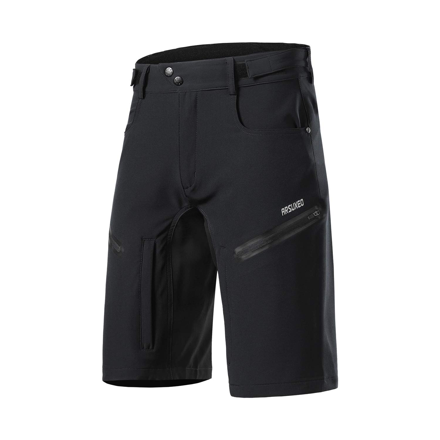 ARSUXEO Men's Cycling Shorts - Breathable Loose Fit Mountain Bike Shorts with Moisture-Wicking Waistband | Ideal for Road Biking, Mountain Biking & Gym Workouts