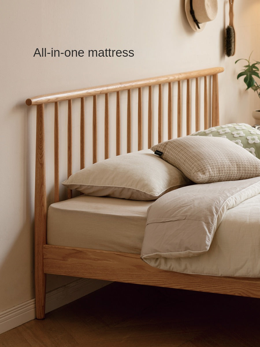 Solid Oak & Beech Wood Windsor Bed - Handcrafted Classic Wooden Bed Frame for Bedroom - Perfect for Master Bedroom, Guest Room & Cozy Farmhouse Style