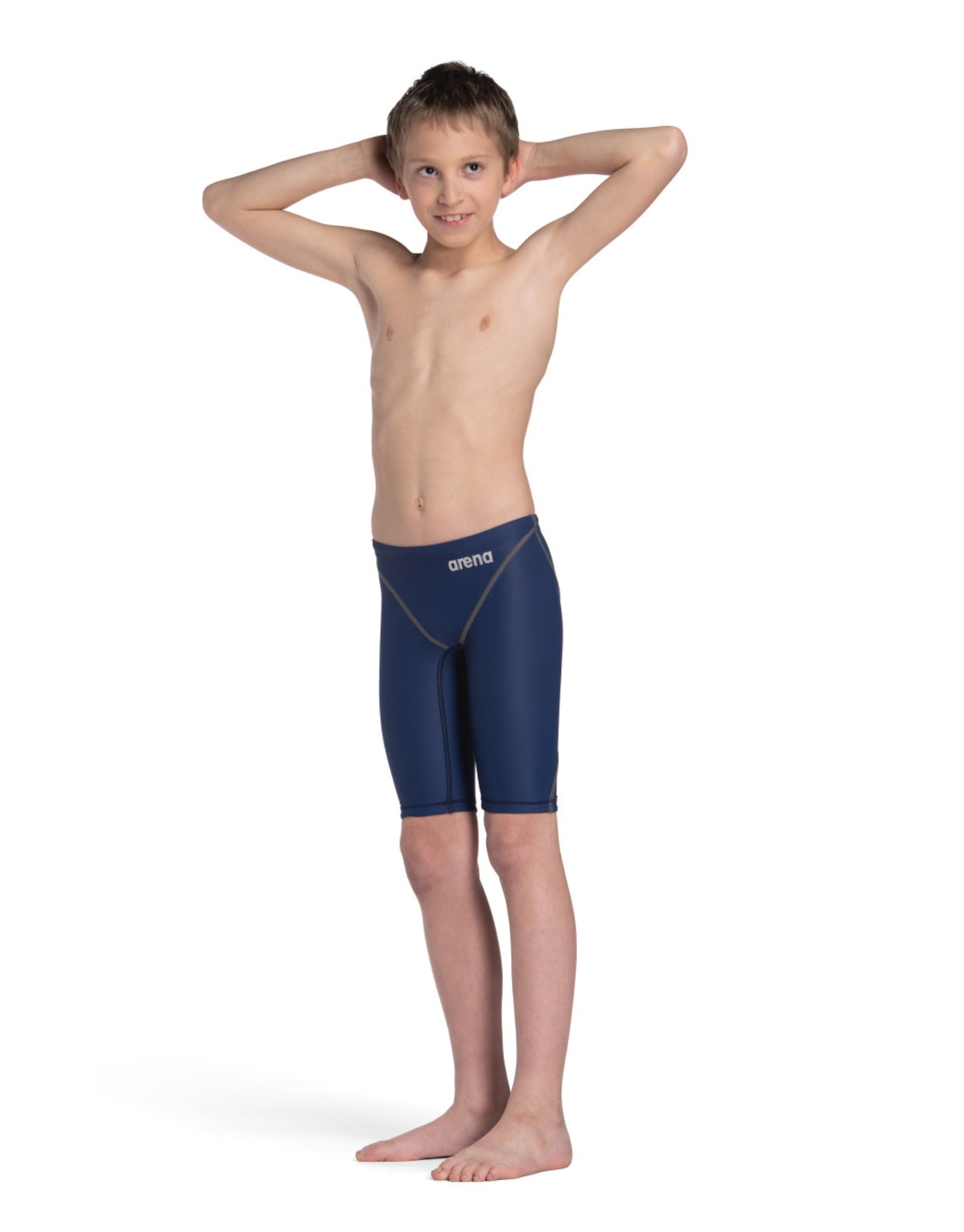 Boys Powerskin ST NEXT Jammer Swimwear - Navy Blue Performance Swim Trunks for Competitive Swimming & Training
