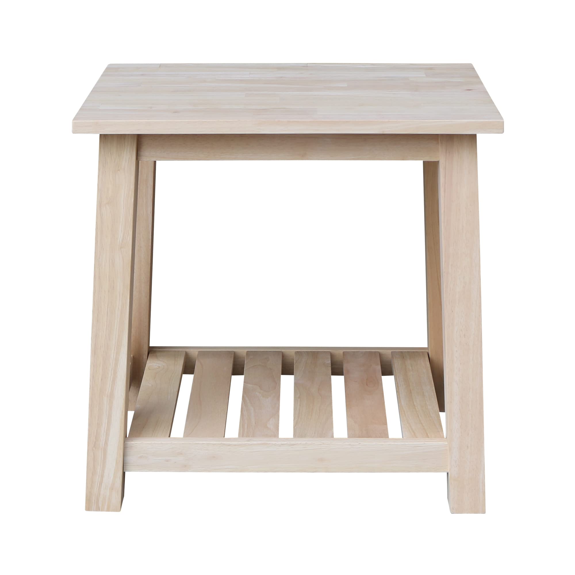 IC International Concepts Surrey End Table - Versatile Side Table for Living Room, Bedroom & Office - Easy Assembly, Sturdy Unfinished Wood Furniture - Perfect for Small Spaces, Nightstands & Home Decor