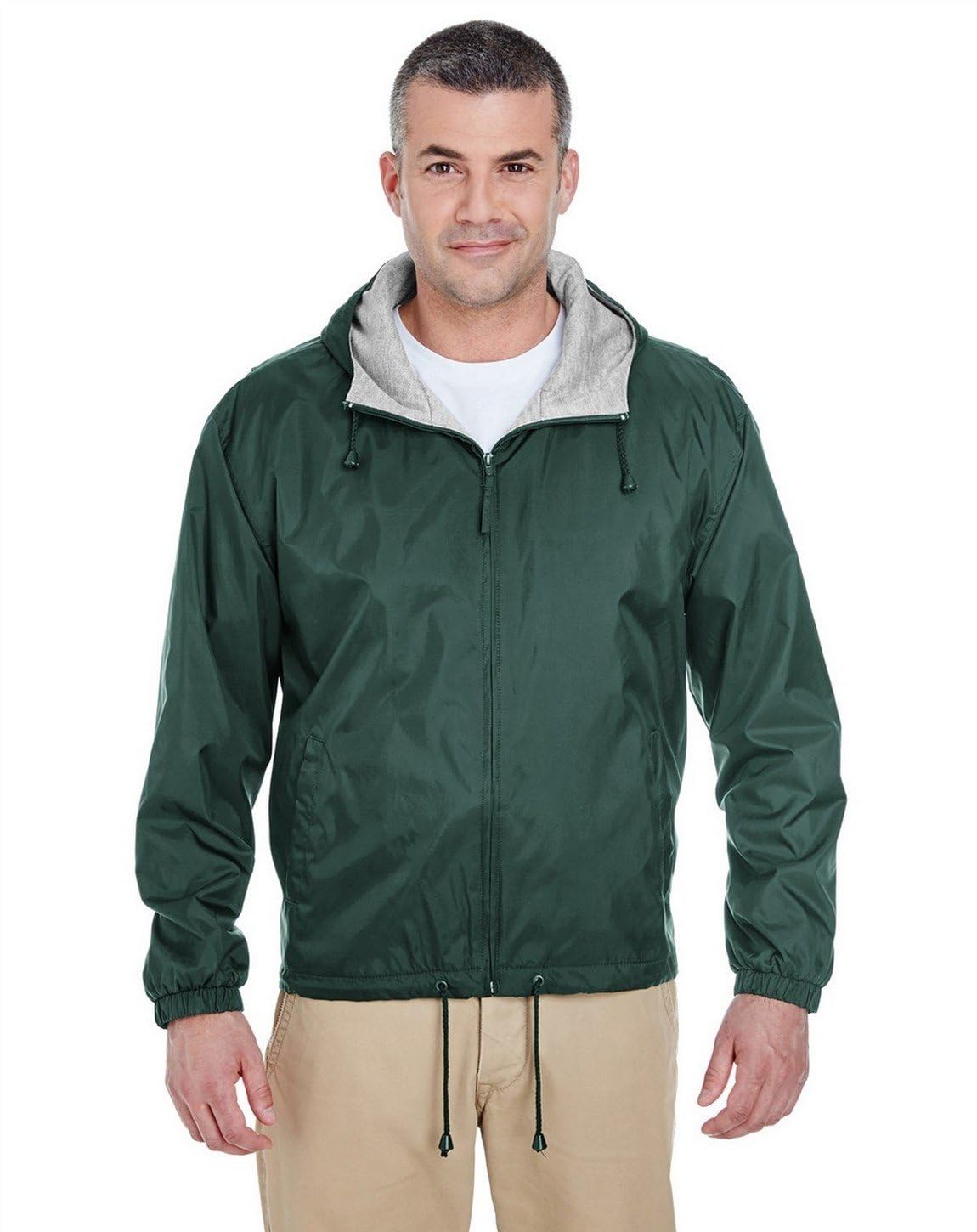 UltraClub Fleece-Lined Hooded Jacket for Men & Women - Warm Winter Coat with Zipper Pockets (Style 8915) | Perfect for Outdoor Activities, Hiking, and Cold Weather Fashion