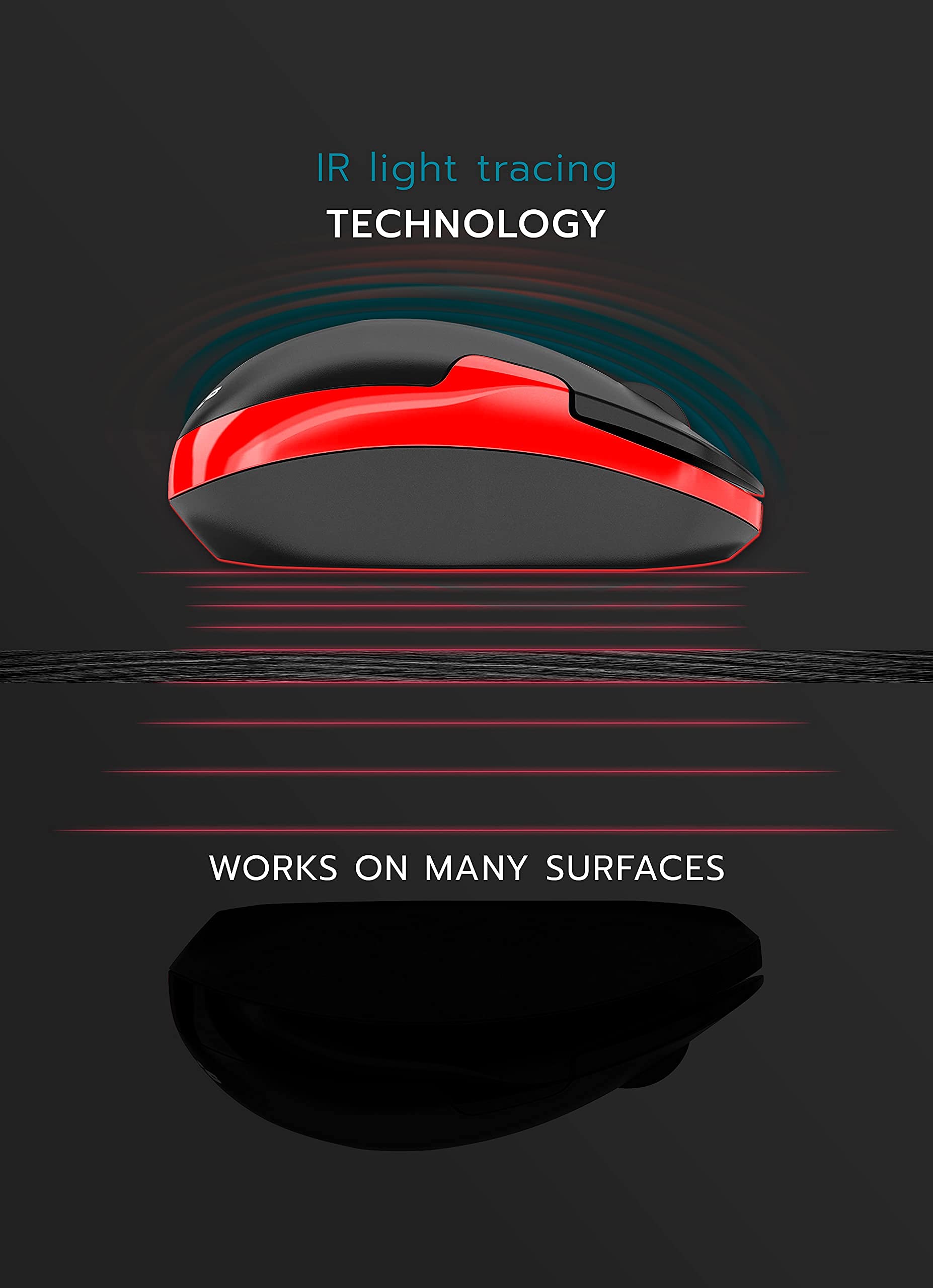 Wireless Silent Optical Mouse with USB Receiver & Batteries - Cordless, Quiet Click Mouse for PC, Laptop, Chromebook - Perfect for Office, Home & Travel Use