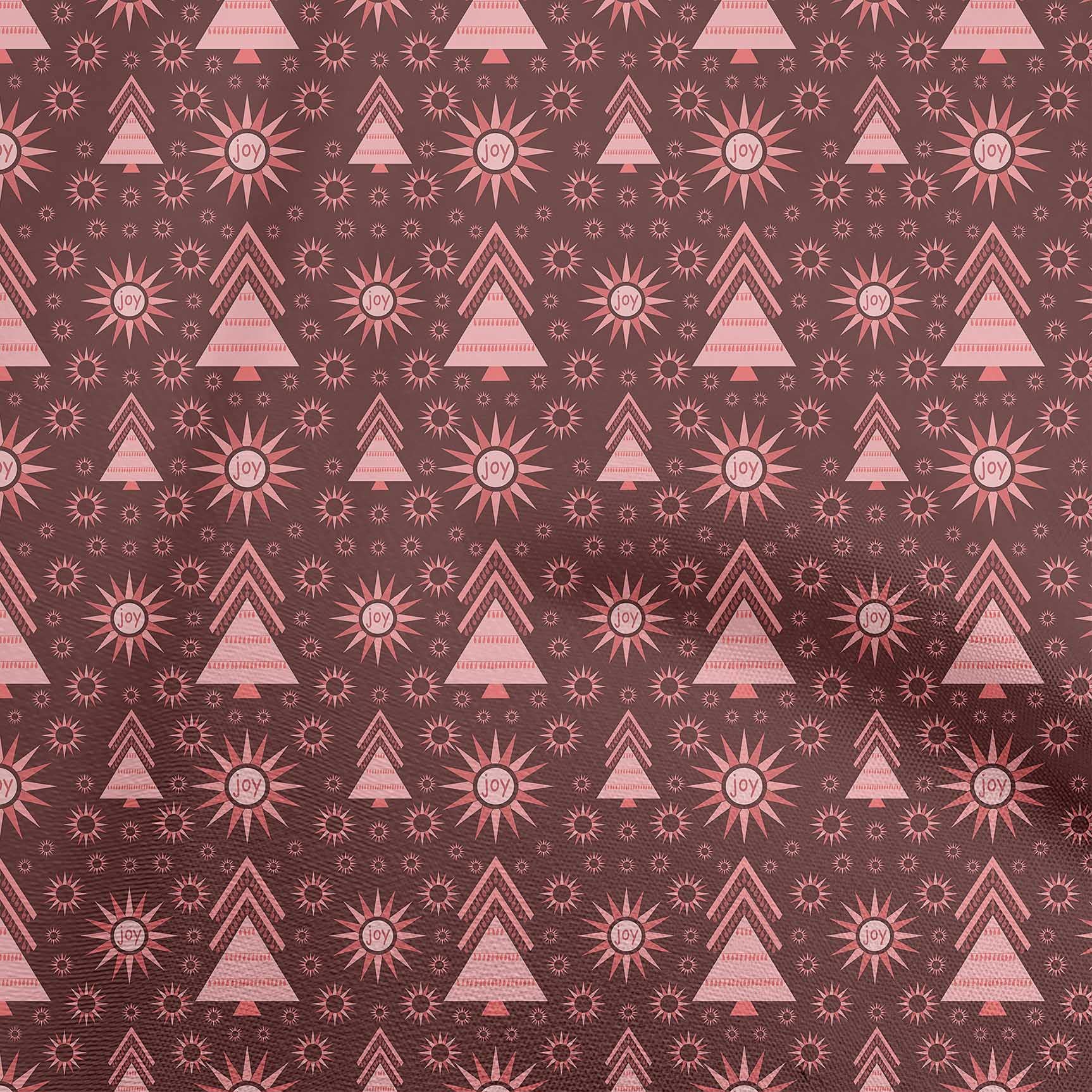 oneOone Cotton Cambric Maroon Fabric - African Tribal Print DIY Sewing Material by The Yard (56