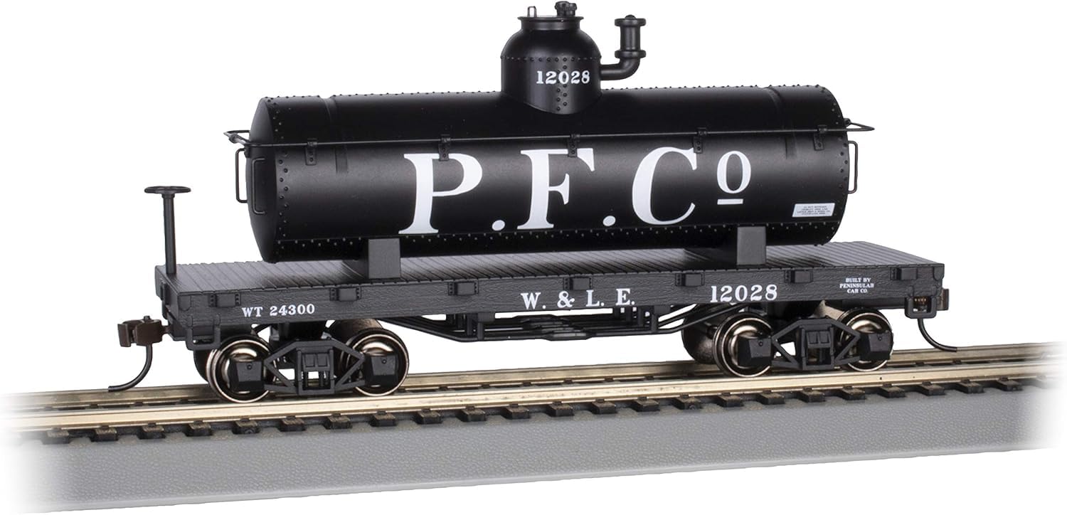 Bachmann Trains HO Scale Old-Time Tank Car - Wheeling & Lake Erie #129 Silver - Model Railroad Collectible for Train Enthusiasts & Diorama Scenes