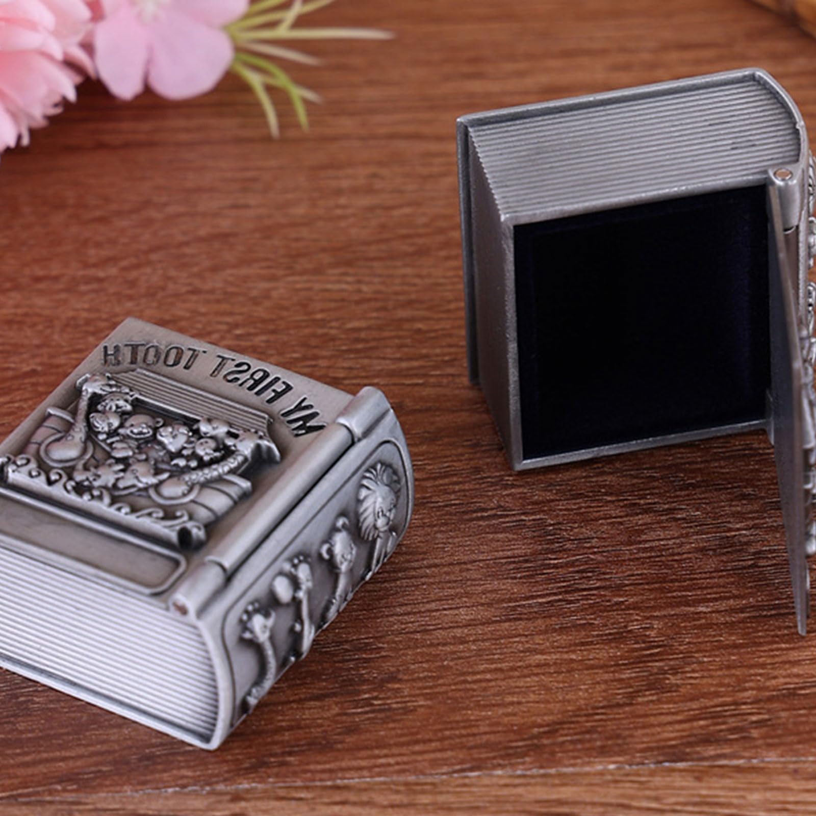 European Baby Teeth Keepsake Box - Zinc Alloy First Tooth Storage for Kids, Perfect for Milestone Memories