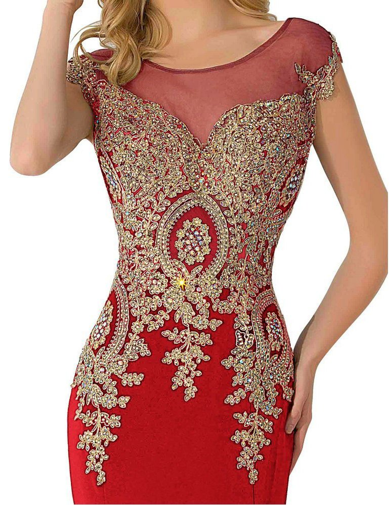 MisShow Women's Mermaid Prom Dresses 2023 - Elegant Applique Evening Gowns for Formal Events, Homecoming, Wedding & Special Occasions